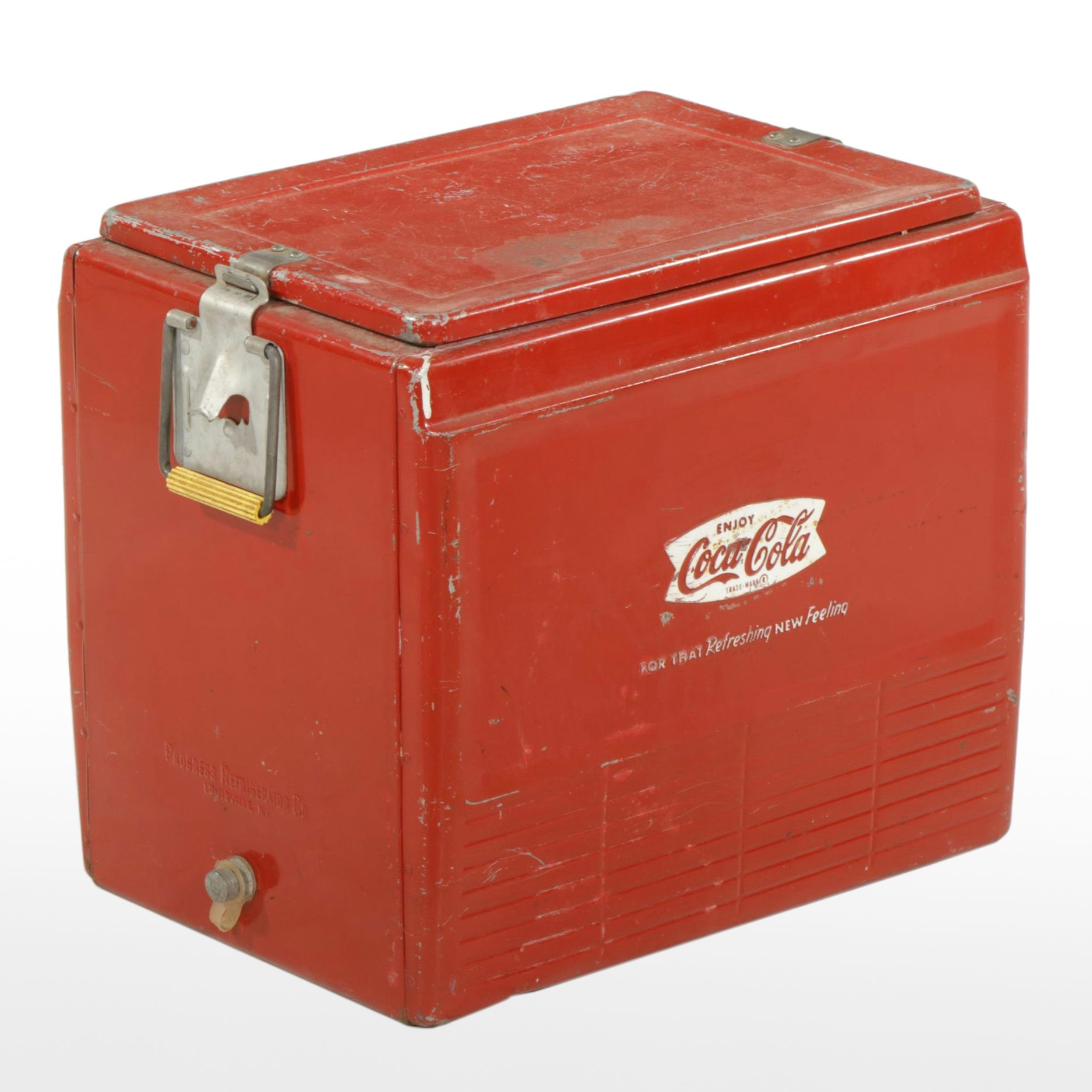 Progress Refrigerator Co. Metal Coca-Cola Cooler, Mid-20th Century
