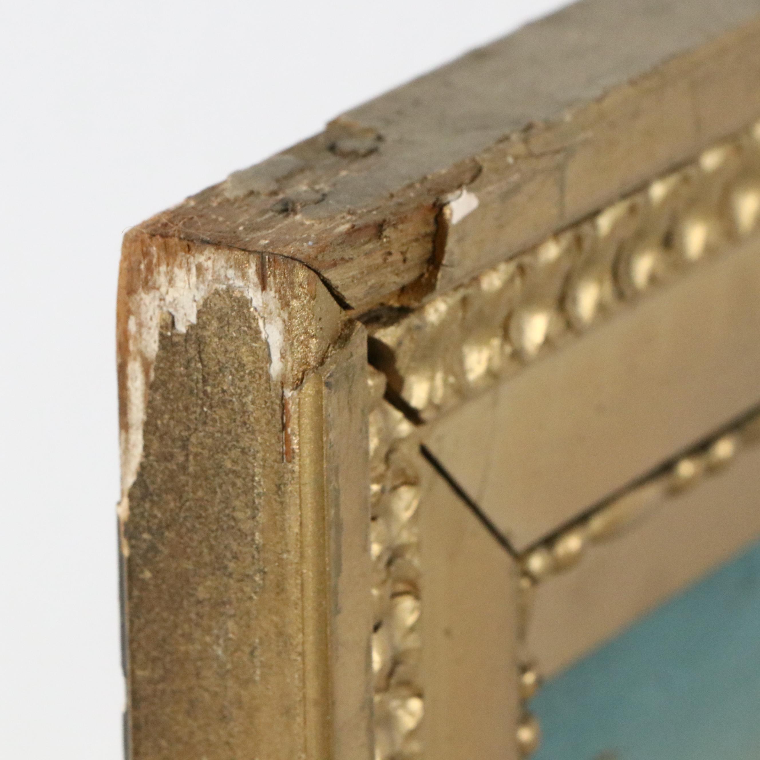 Marsh Landscape Oil Painting of Flamingos