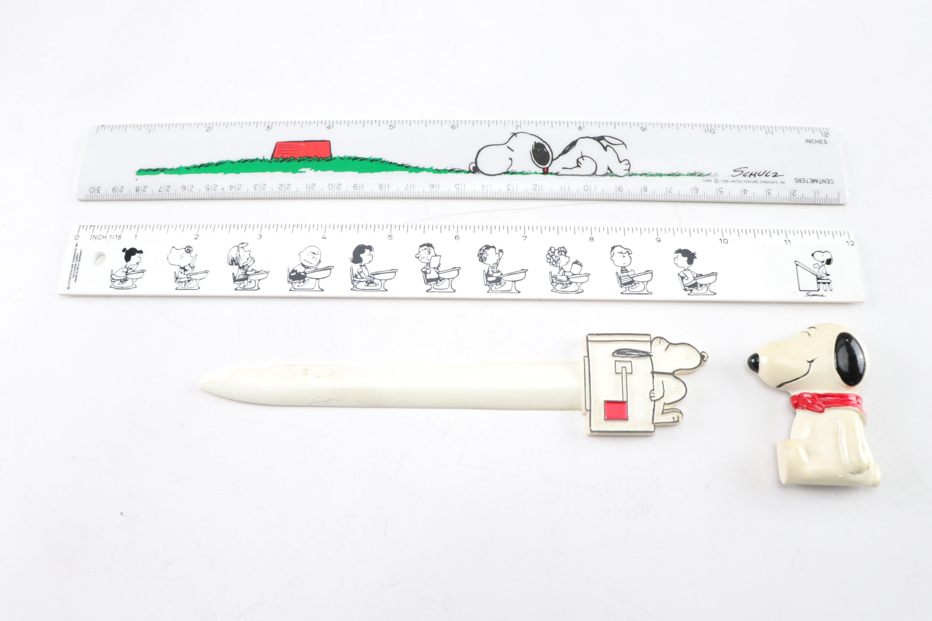 Peanuts Snoopy Pencil Sharpener, Yo-Yos, Planners & Other School Supplies, 70s