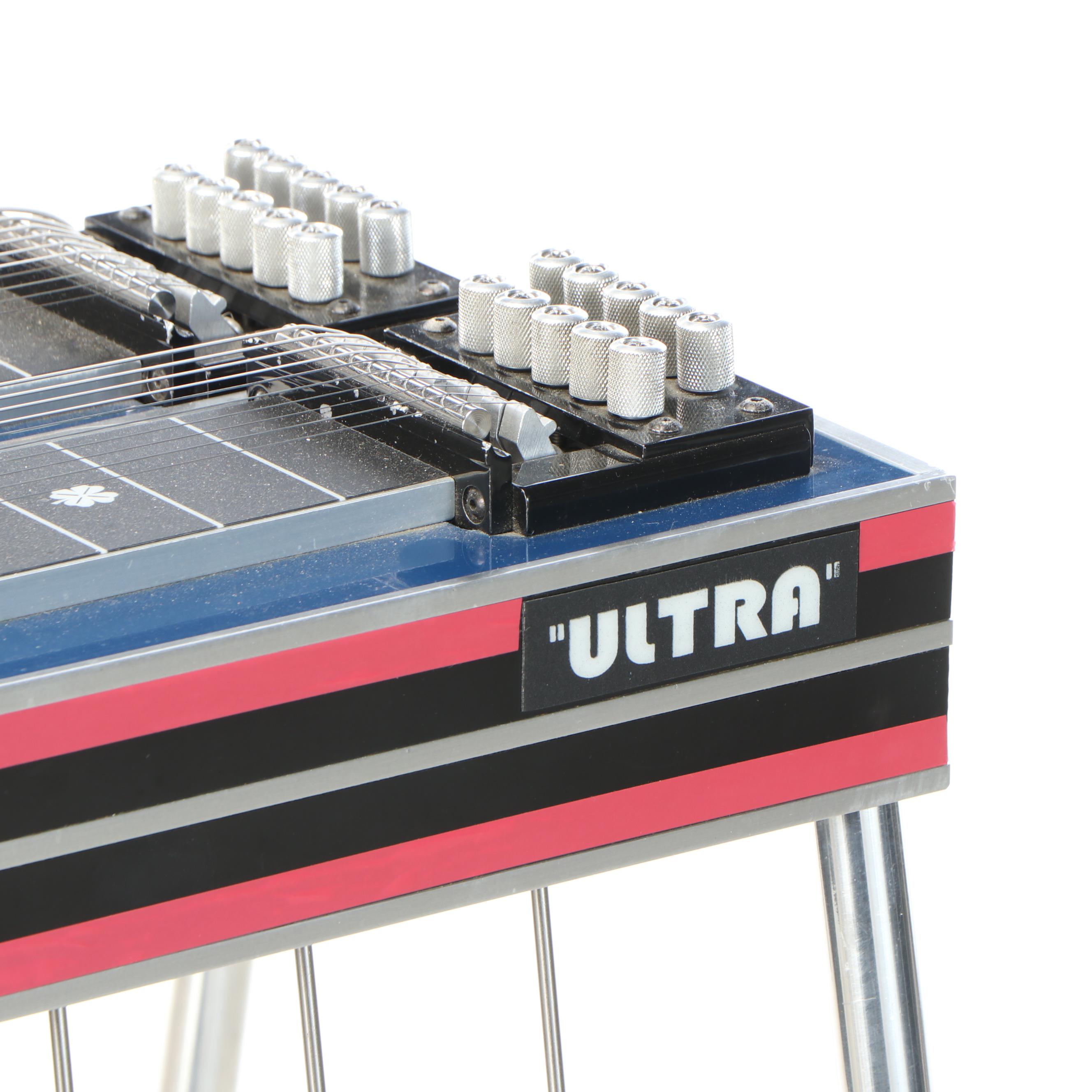 GFI Ultra Double Neck Ten-String Pedal Steel Guitar with Case, Seat and More