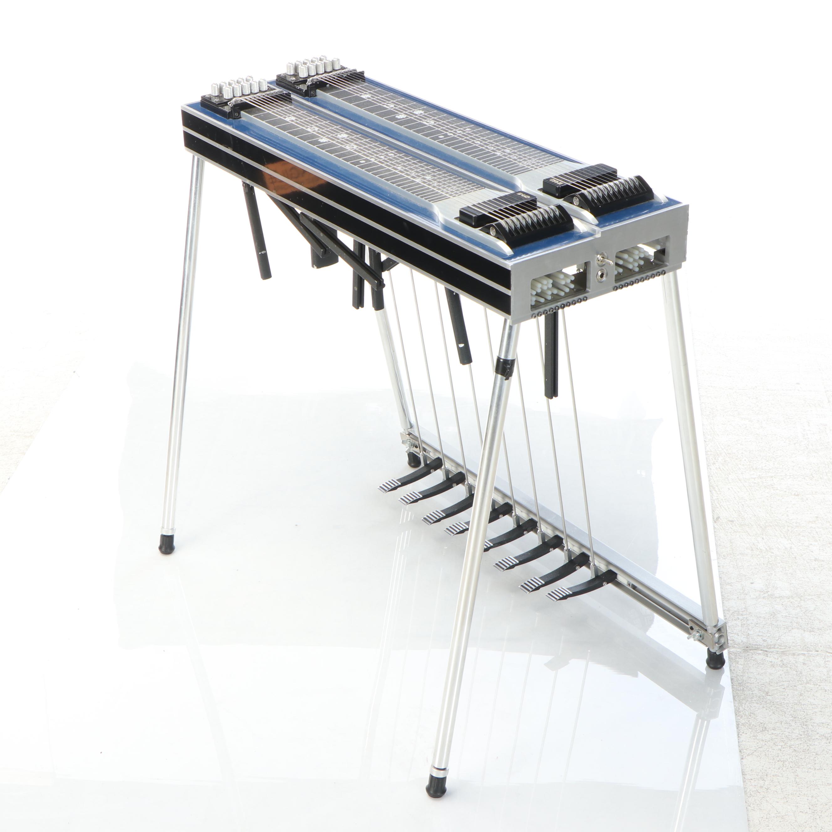 GFI Ultra Double Neck Ten-String Pedal Steel Guitar with Case, Seat and More
