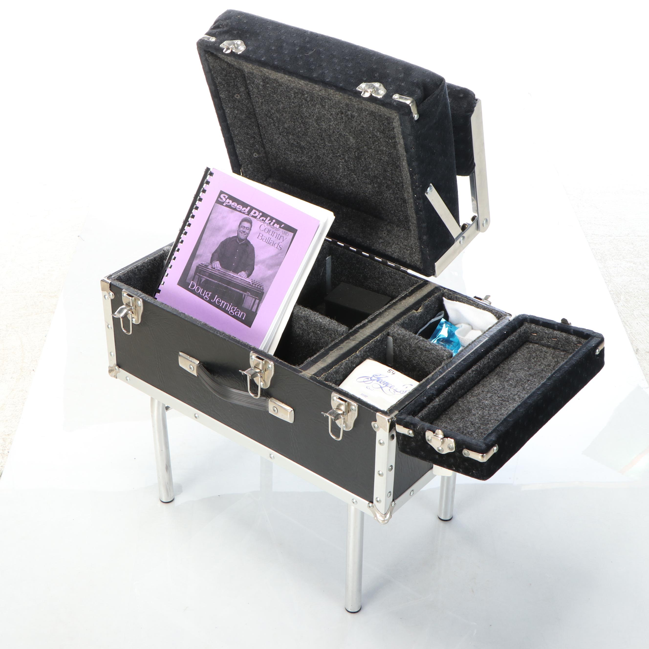 GFI Ultra Double Neck Ten-String Pedal Steel Guitar with Case, Seat and More