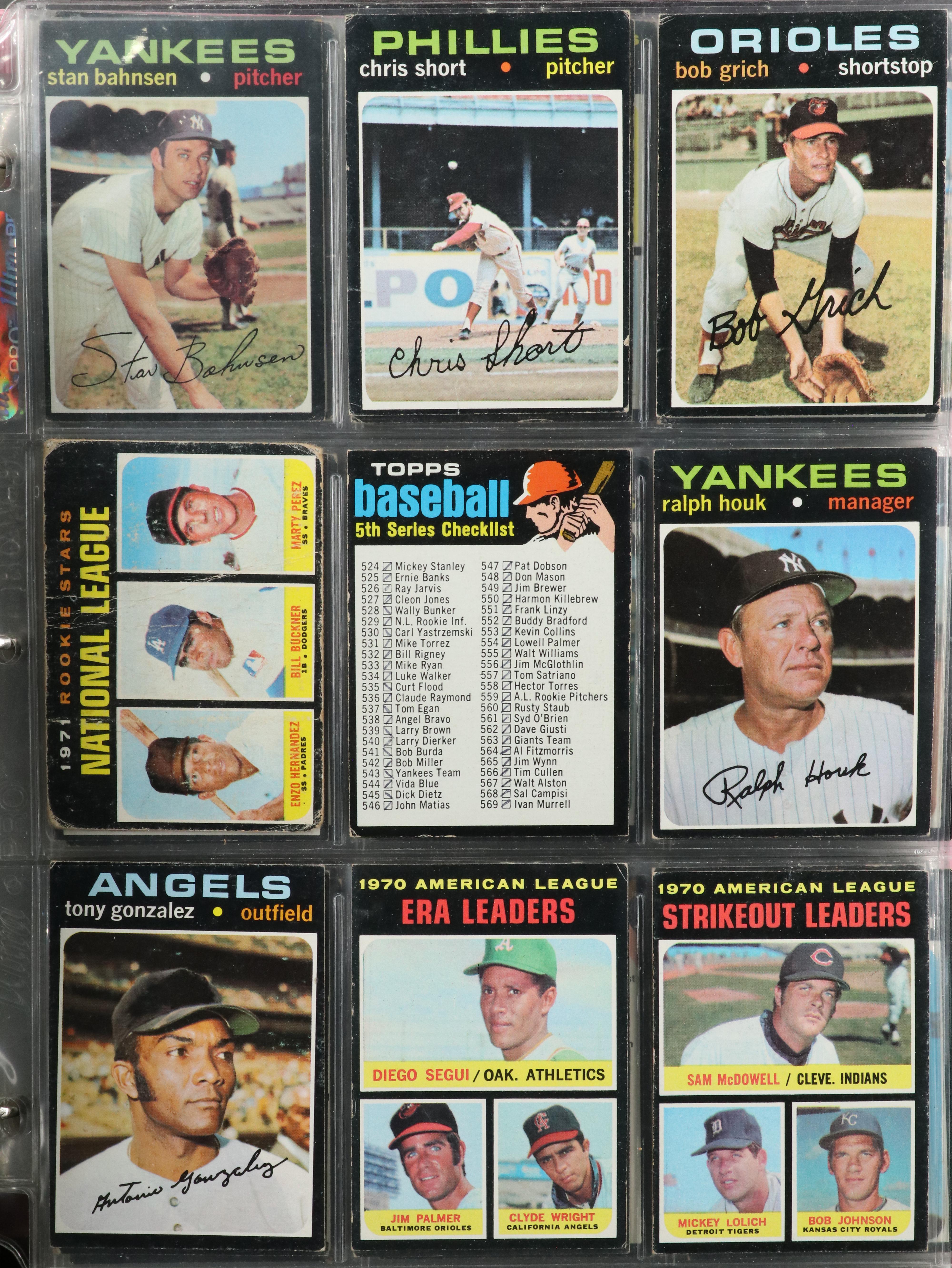 1970 and 1971 Topps Baseball Card Collection Featuring Pete Rose and Ron Santo