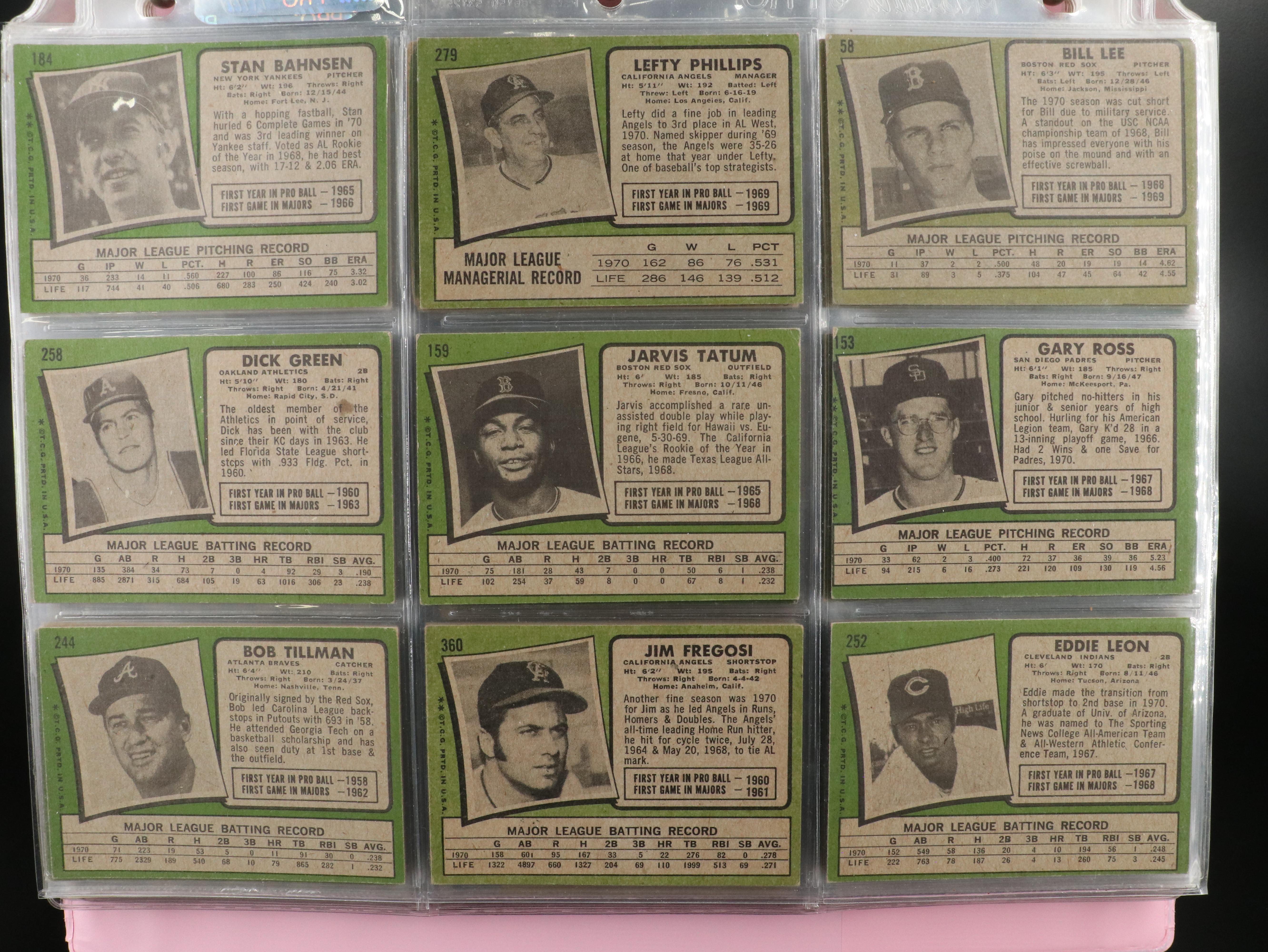 1970 and 1971 Topps Baseball Card Collection Featuring Pete Rose and Ron Santo