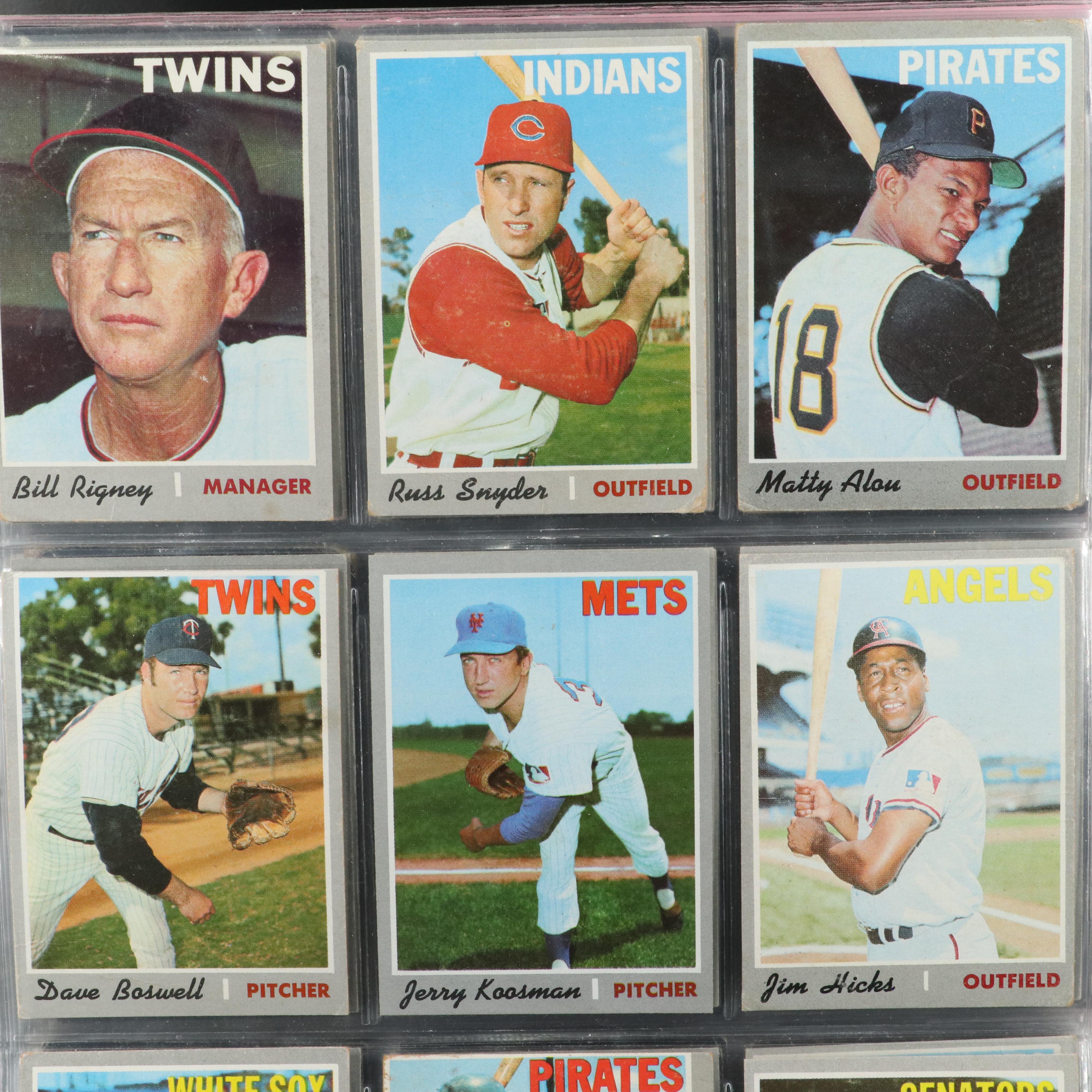 1970 and 1971 Topps Baseball Card Collection Featuring Pete Rose and Ron Santo