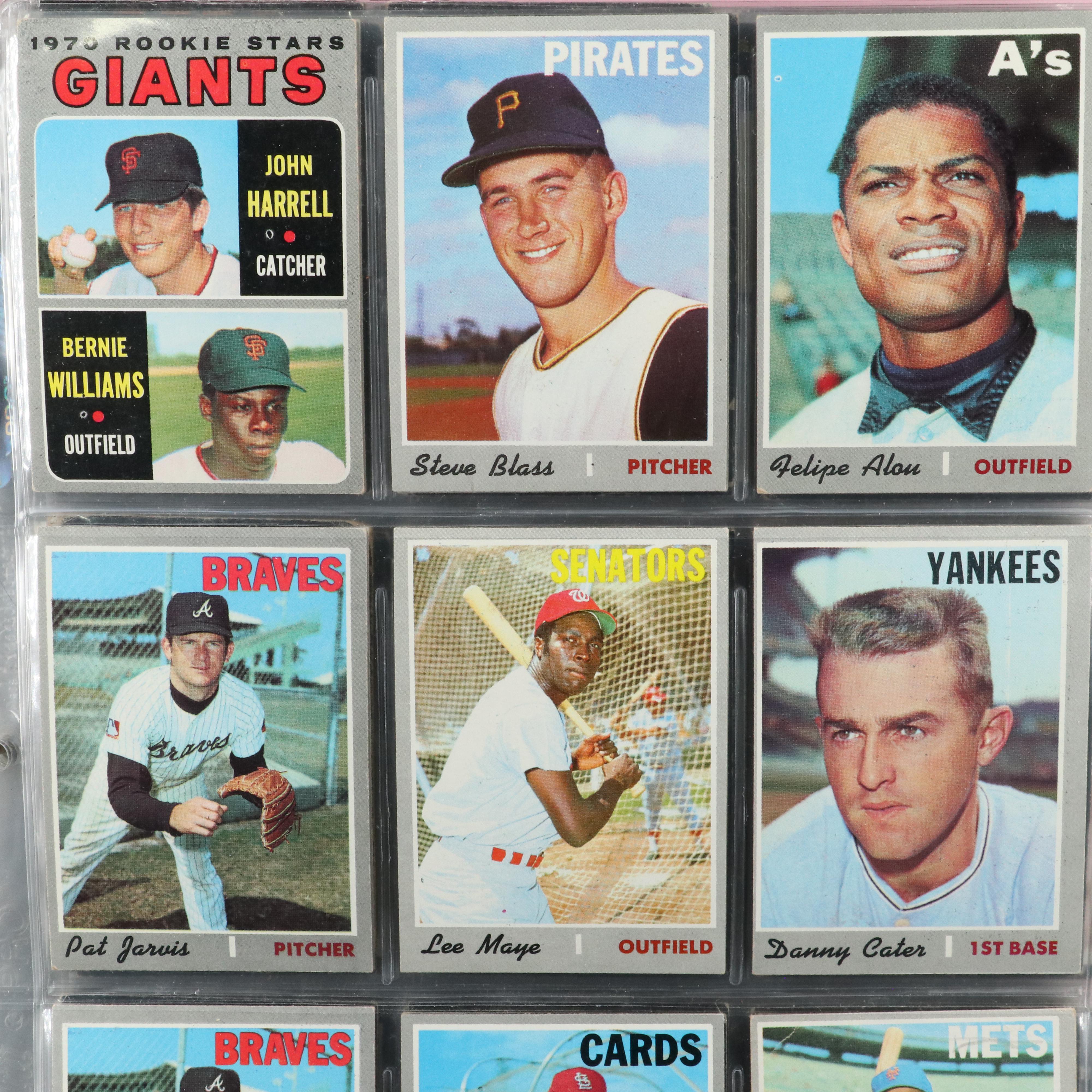 1970 and 1971 Topps Baseball Card Collection Featuring Pete Rose and Ron Santo