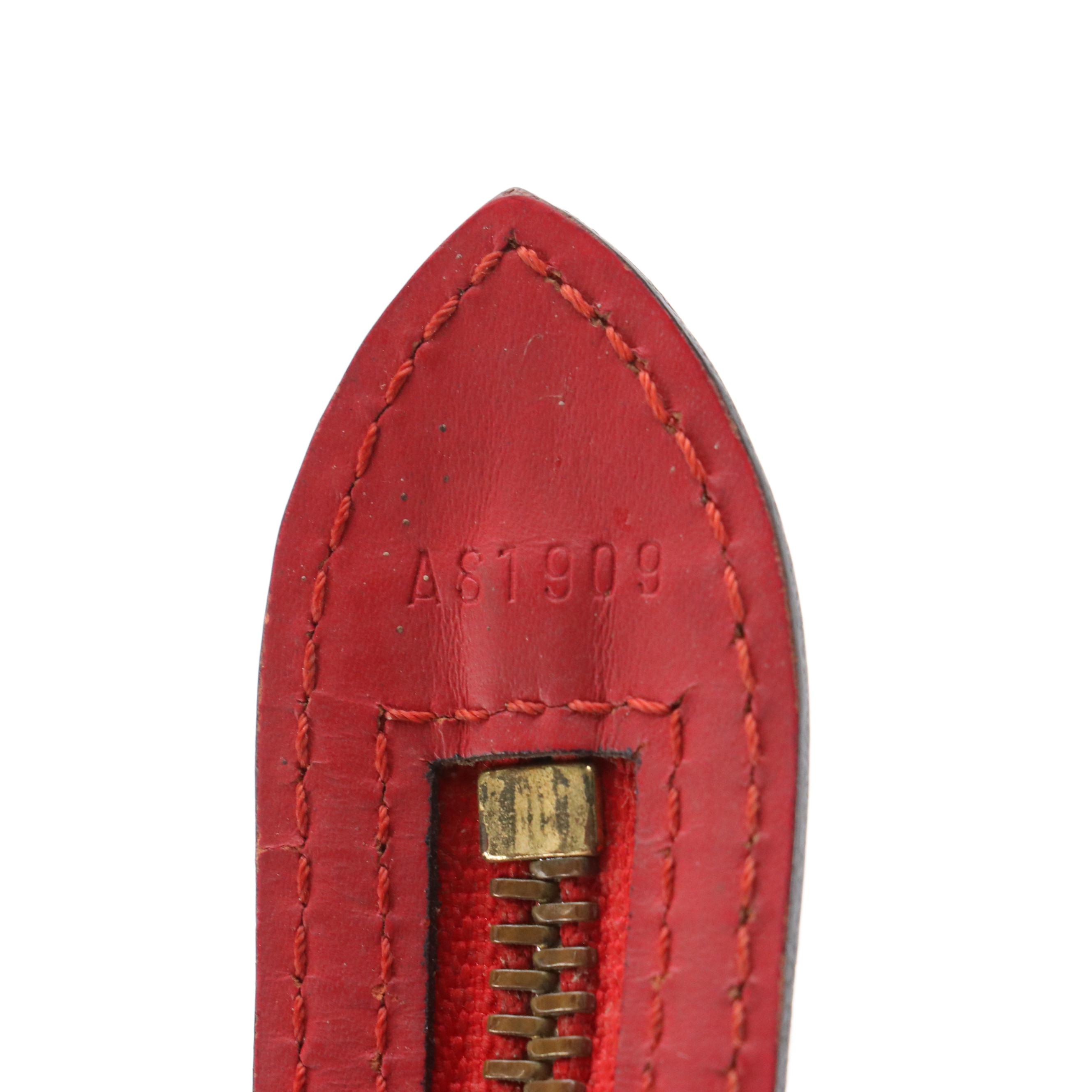 Louis Vuitton Saint Jacques PM Handbag in Red Epi Leather