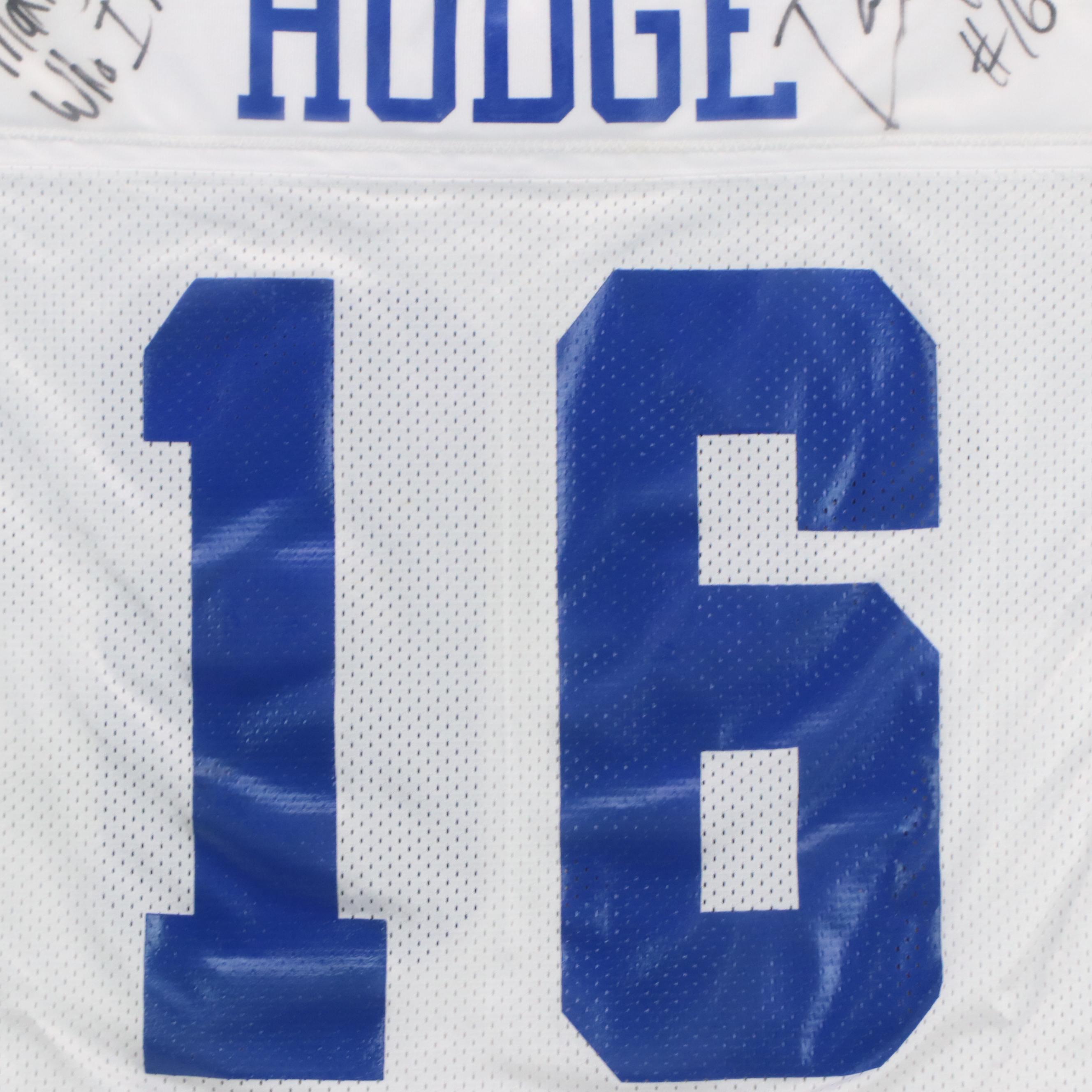 Damon Hodge Signed and Player Issued  Dallas Cowboys Jersey with Display
