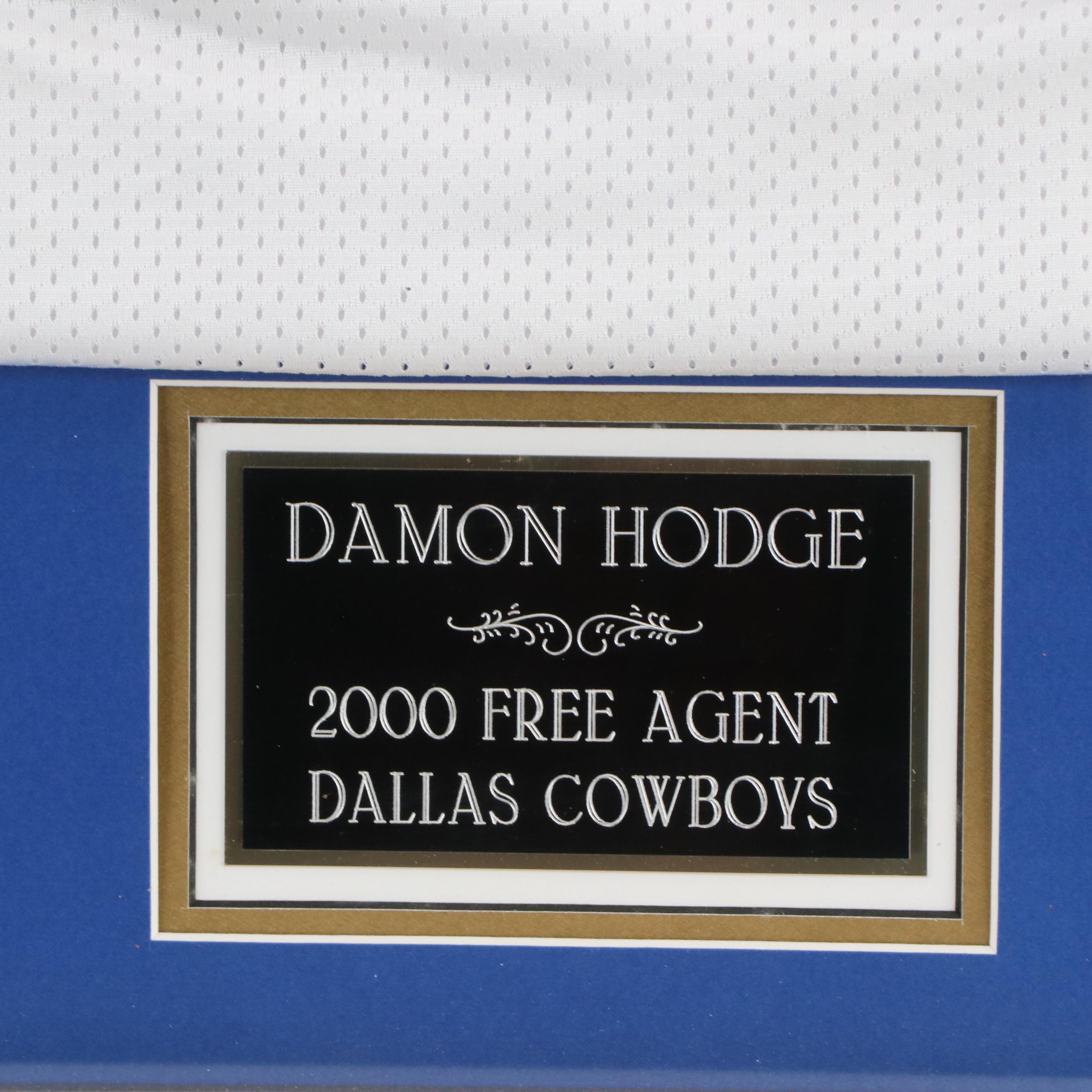 Damon Hodge Signed and Player Issued  Dallas Cowboys Jersey with Display