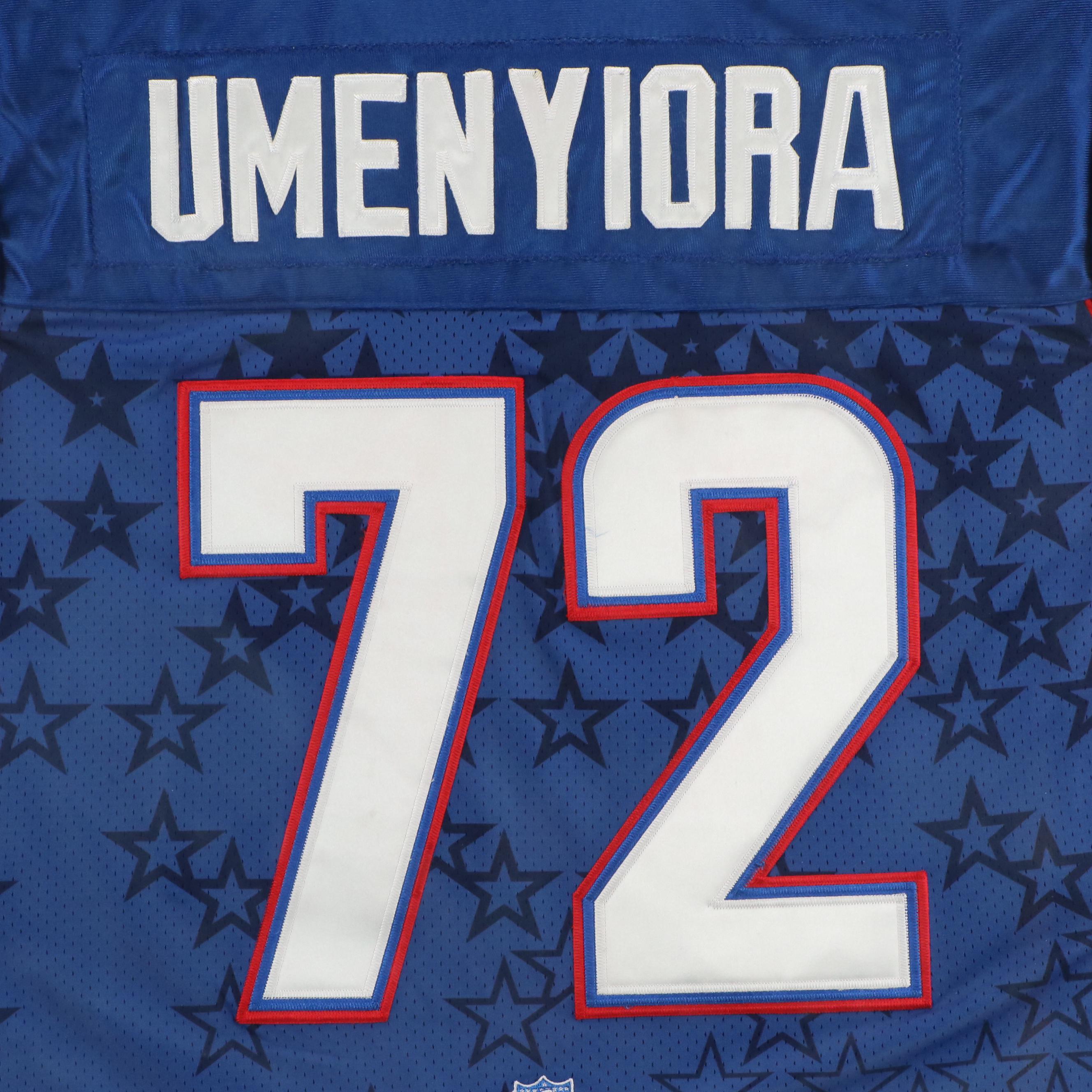 Osi Umenyiora Player Issued New York Giants 2008 Pro Bowl Jersey with Display