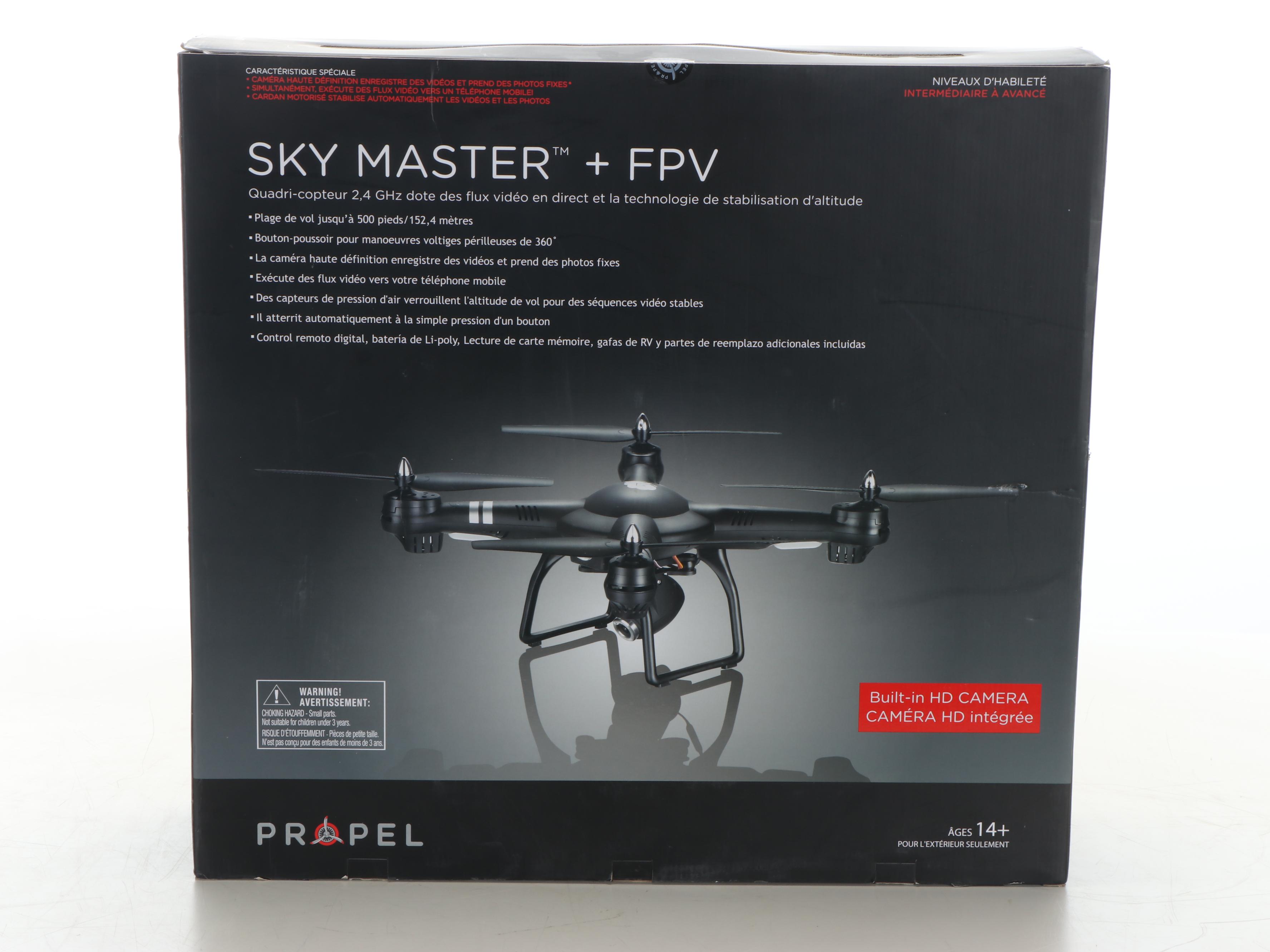 Propel Sky Master + FPV 2.4GHz Quadrocopter with Live Video Streaming