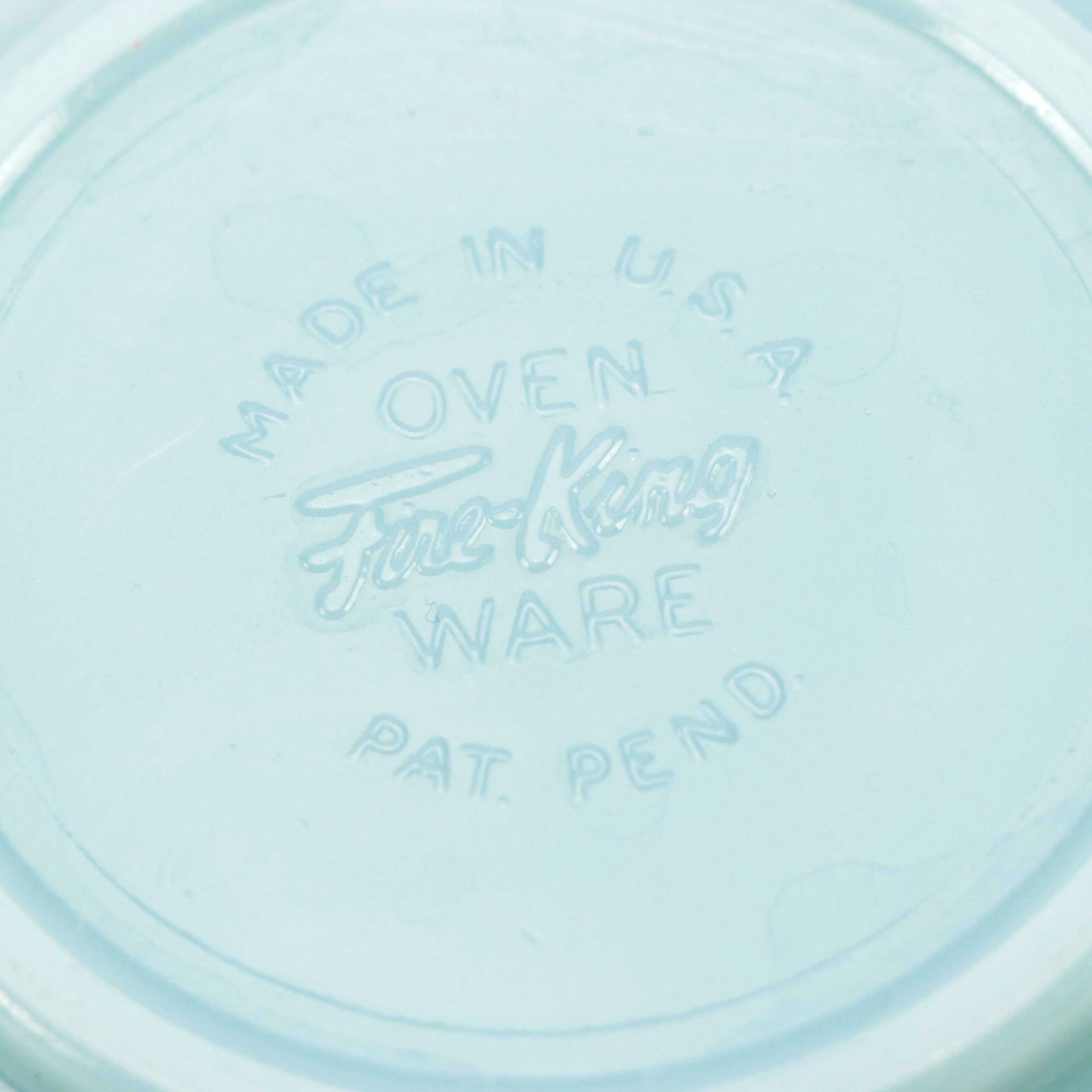 Fire King Delphite Blue Swedish Modern Style Teardrop Shaped Nesting Bowls