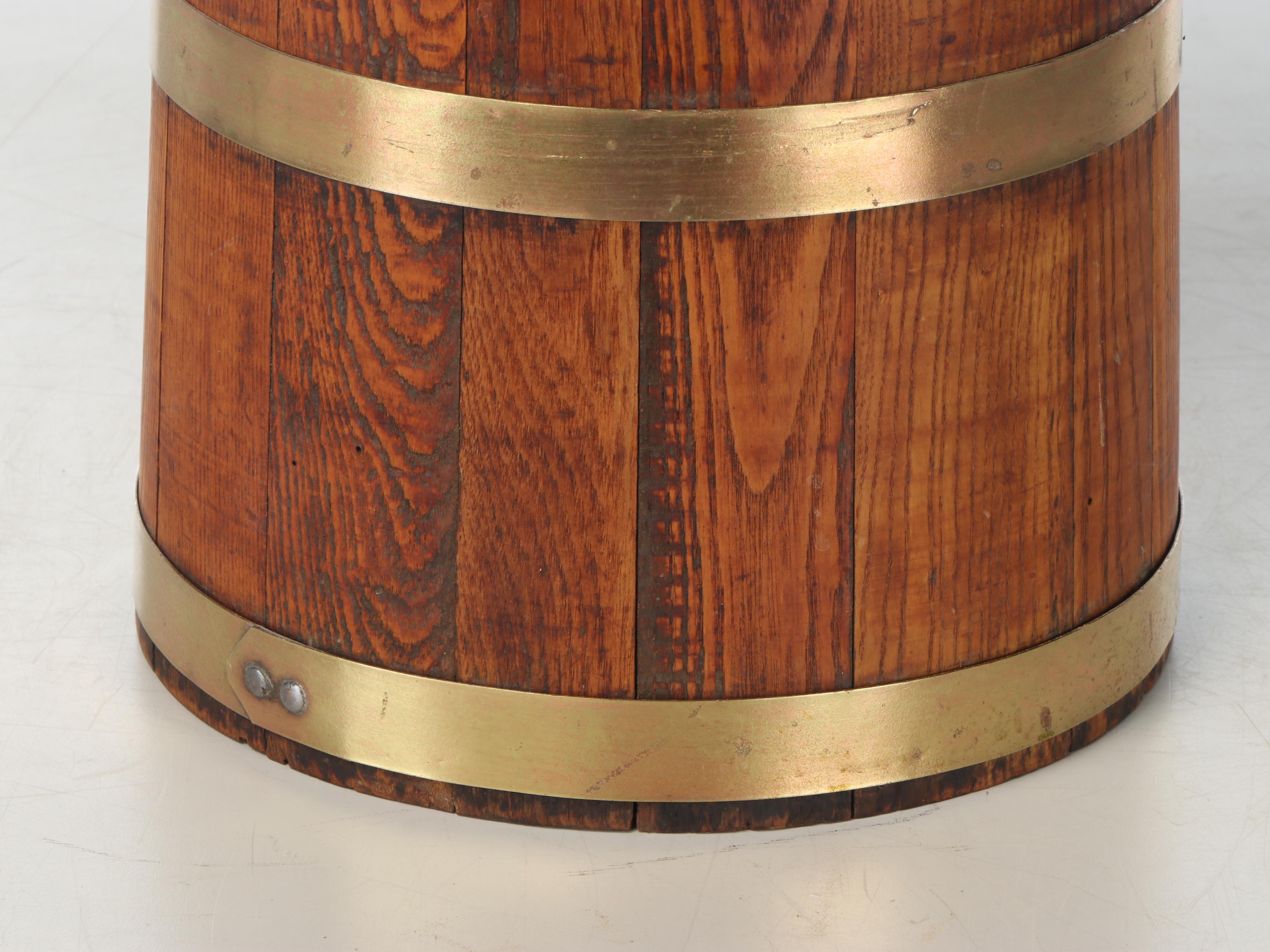 Brass Bound Wooden Butter Churn