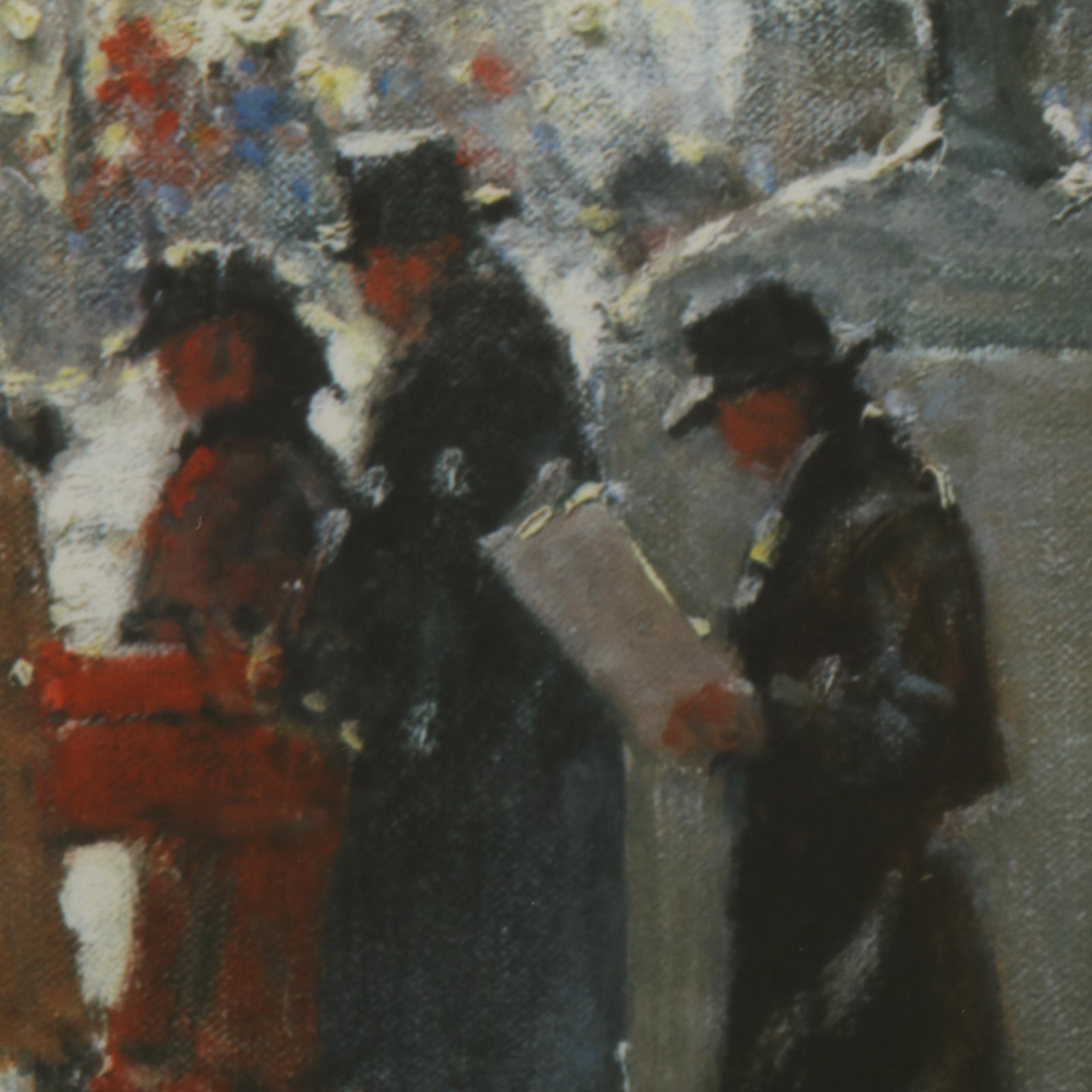 Gerald Harvey Offset Lithograph "Exhibition Day - Chicago," 1995