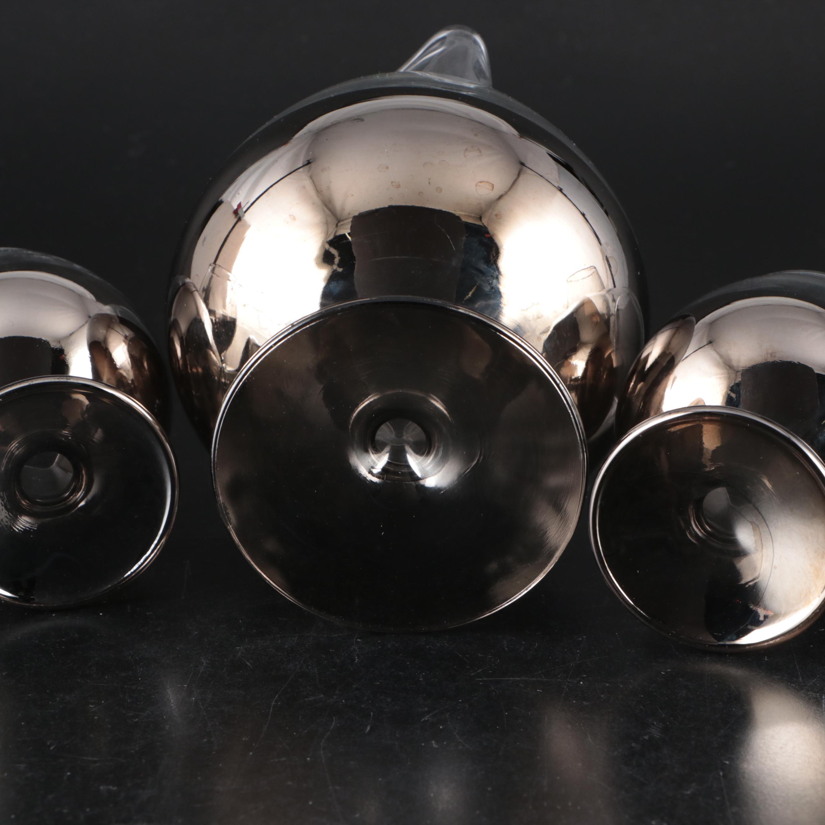 Lenox "Solitaire" Crystal Wine Glasses with Brandy Snifters and Pitcher