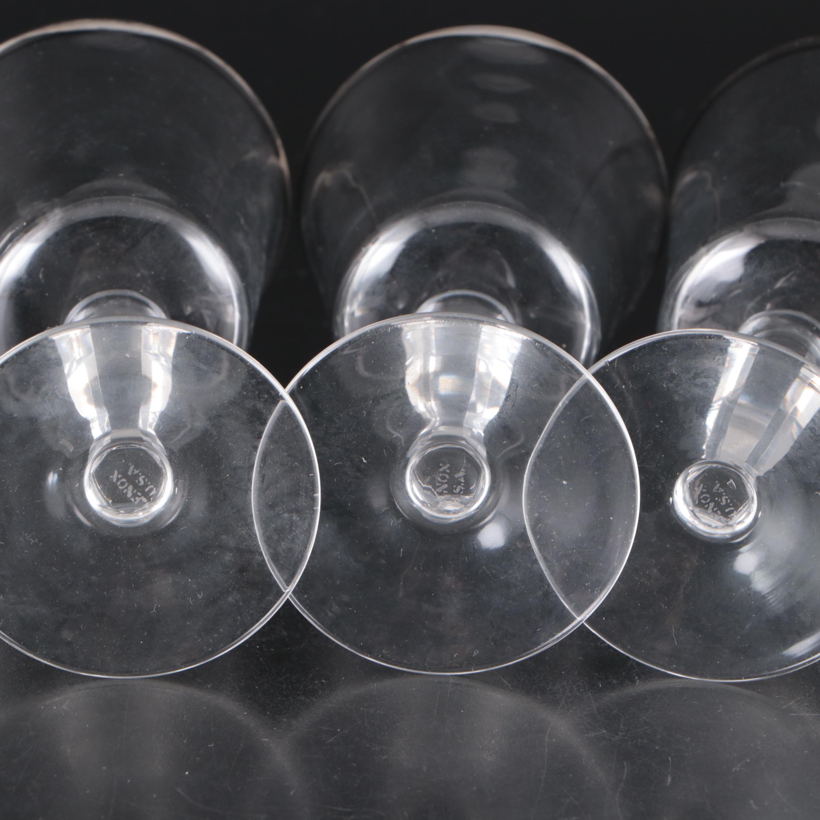 Lenox "Solitaire" Crystal Wine Glasses with Brandy Snifters and Pitcher