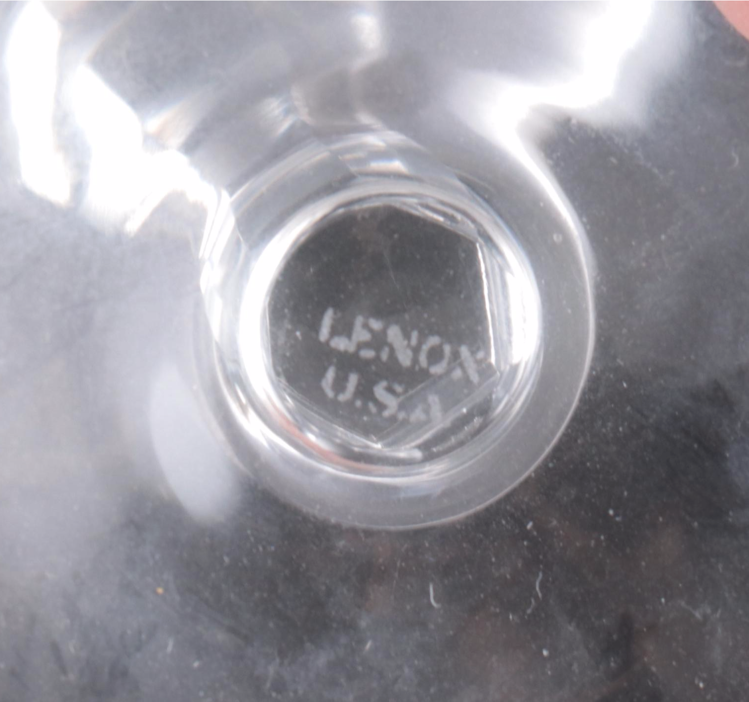 Lenox "Solitaire" Crystal Wine Glasses with Brandy Snifters and Pitcher