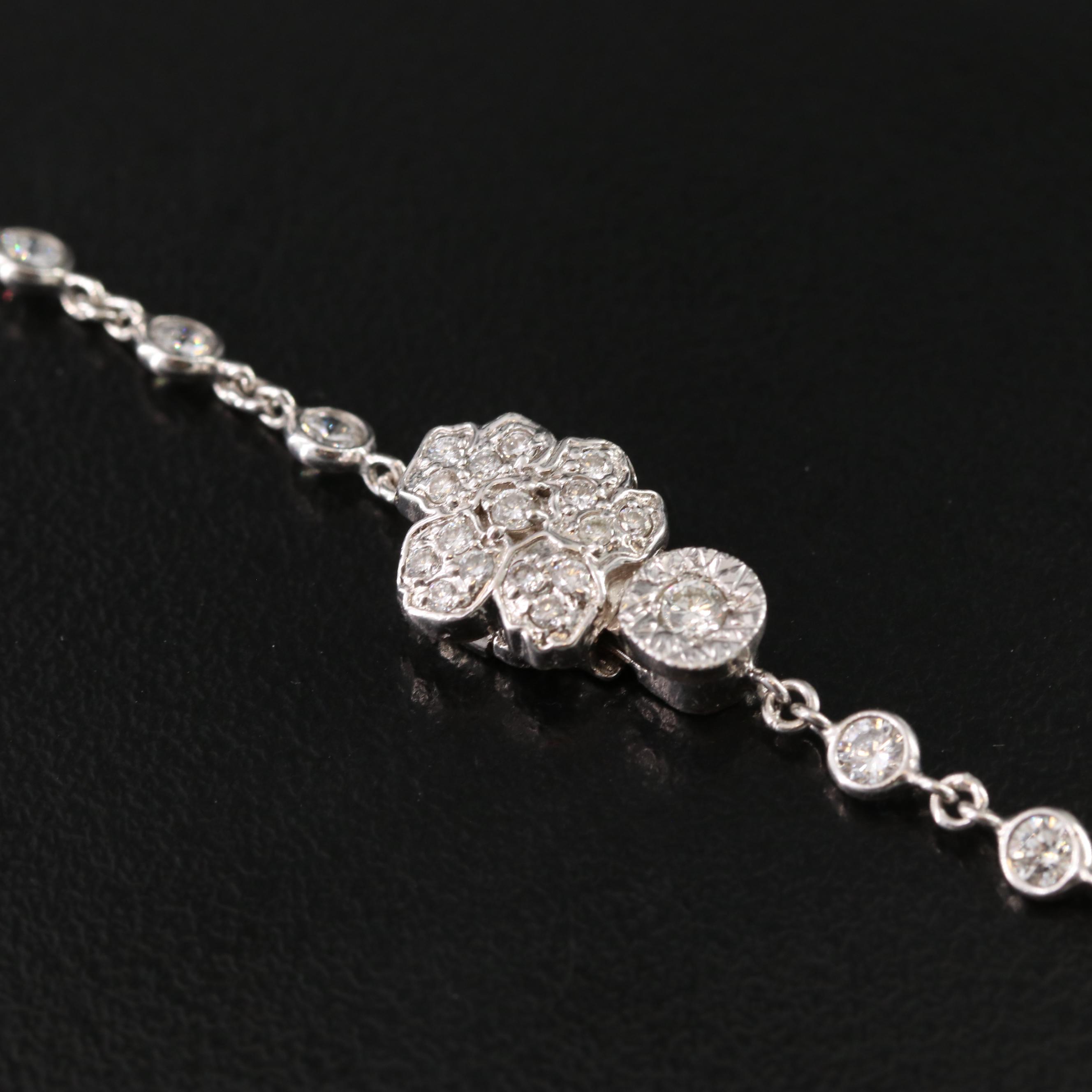 Barry Kronen 18K 10.06 CTW Diamond Garland Necklace with Mesh Center