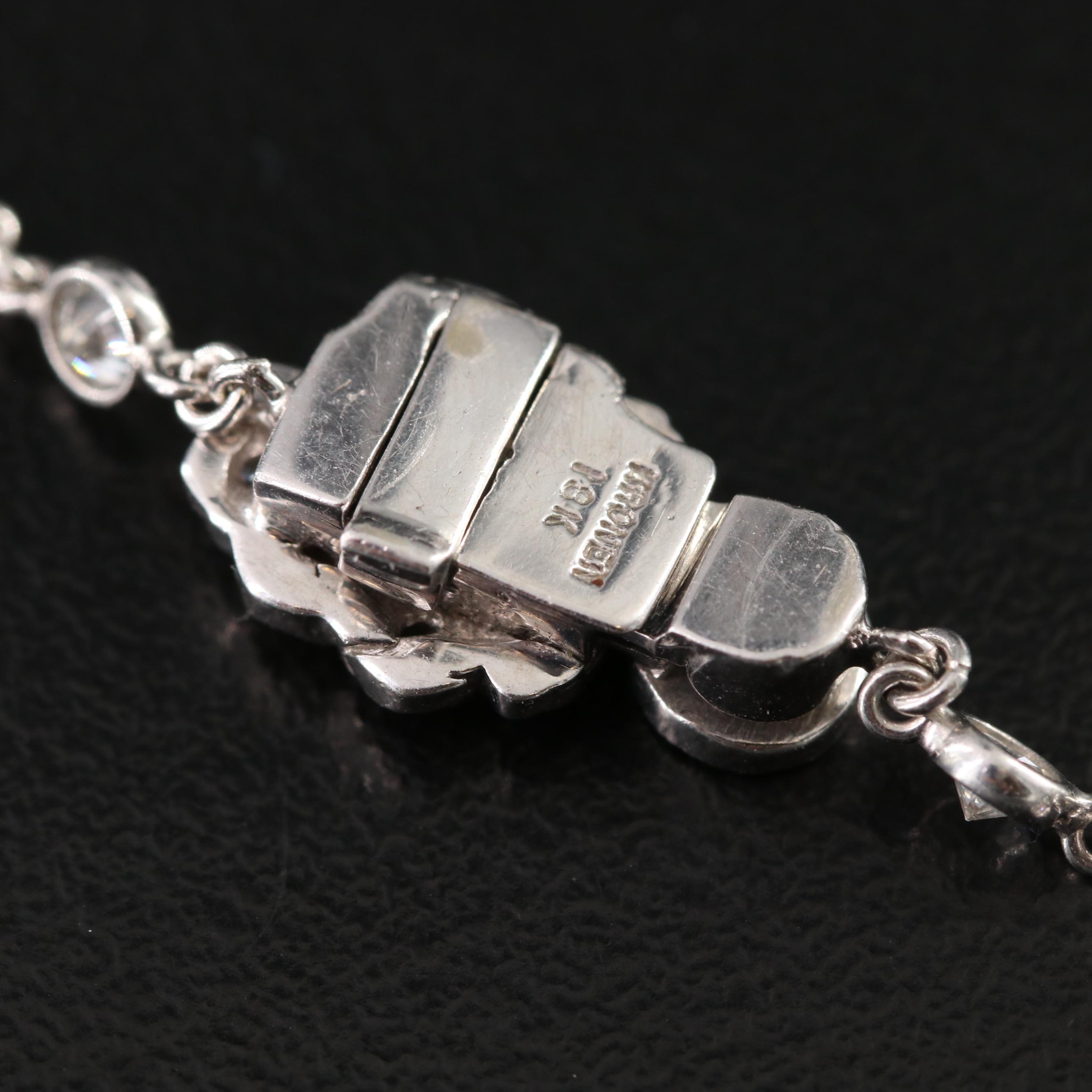 Barry Kronen 18K 10.06 CTW Diamond Garland Necklace with Mesh Center