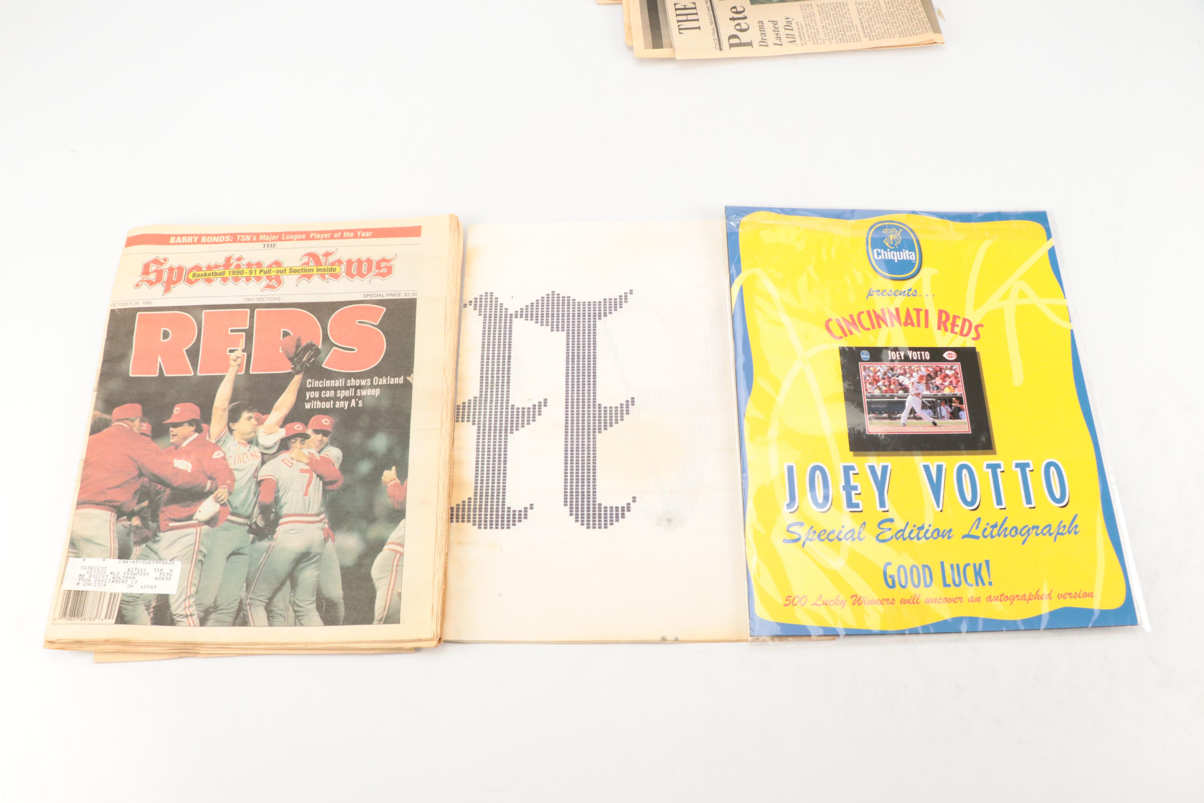 Cincinnati Reds T-Shirts, Books, Bobbleheads, Newspapers, and More