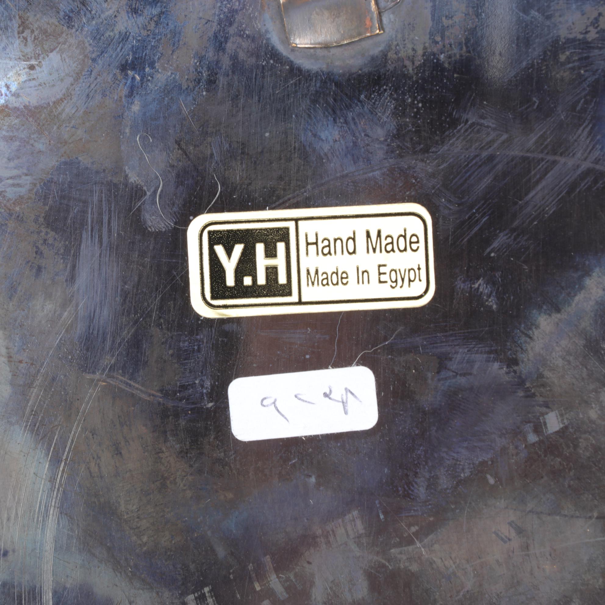 Egyptian Figurines & Decor Featuring Brass Pharaoh Plate