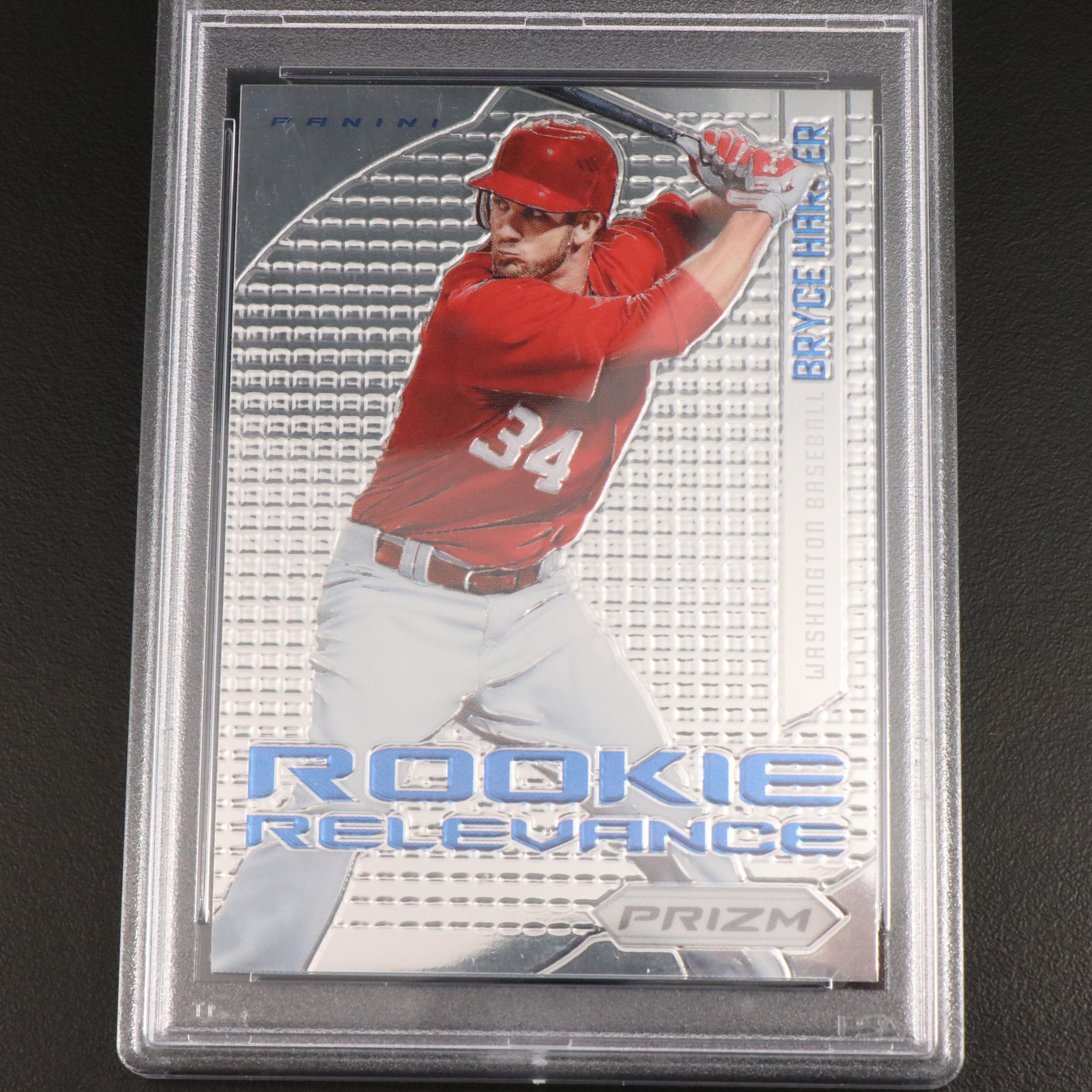 2012 Prizm Bryce Harper Rookie Relevance Baseball Card Graded PSA 10