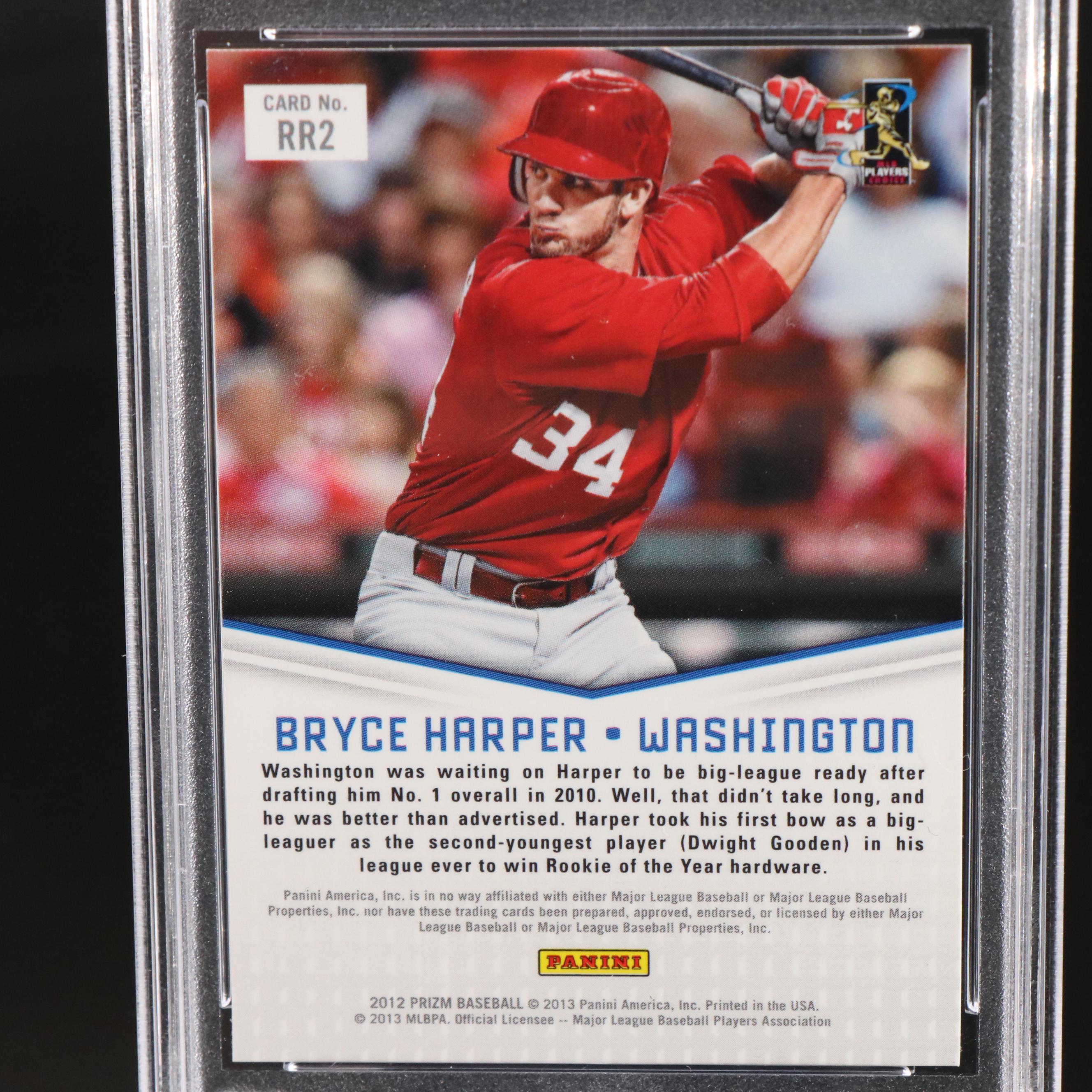 2012 Prizm Bryce Harper Rookie Relevance Baseball Card Graded PSA 10