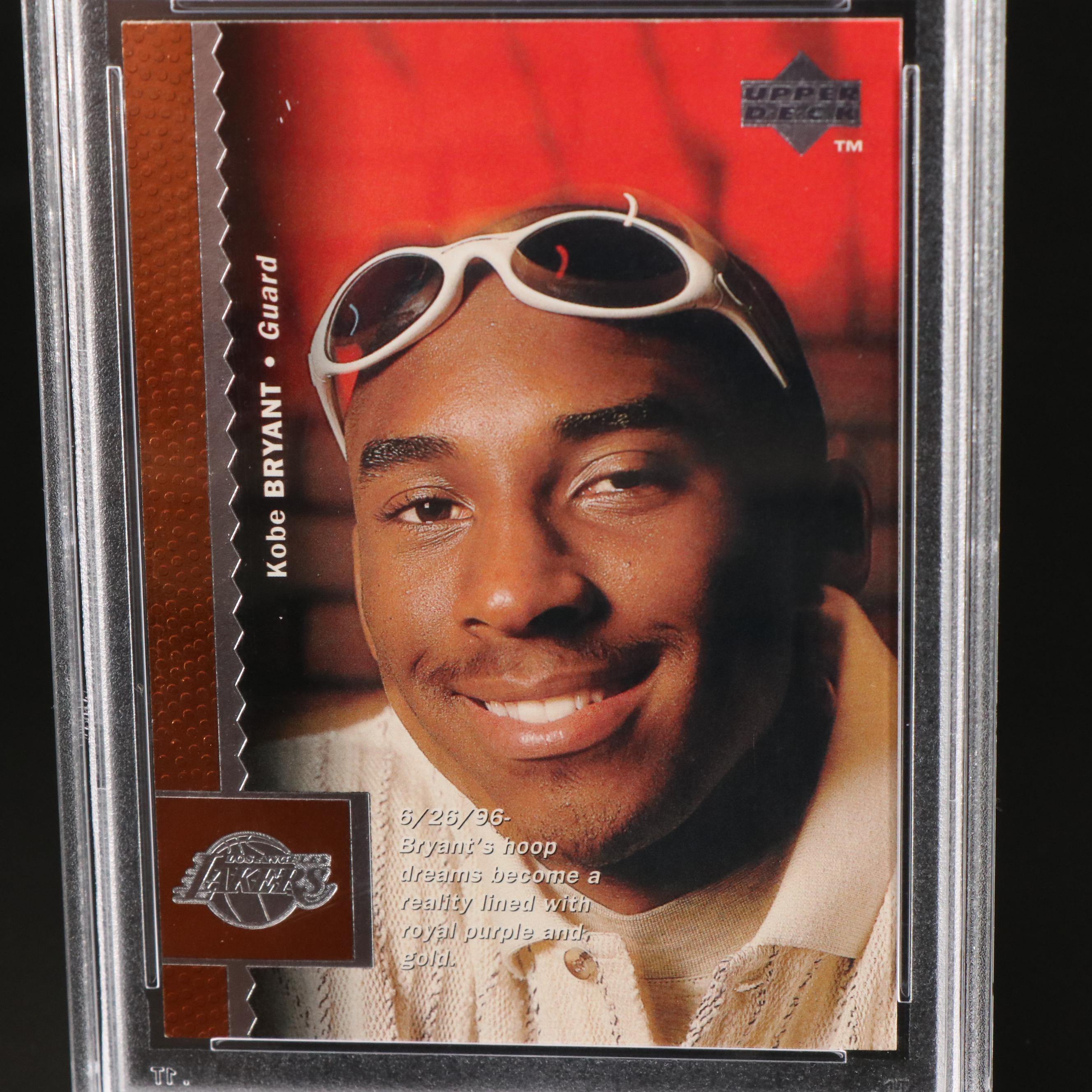 1996 Upper Deck Kobe Bryant Rookie Basketball Card Graded PSA 9