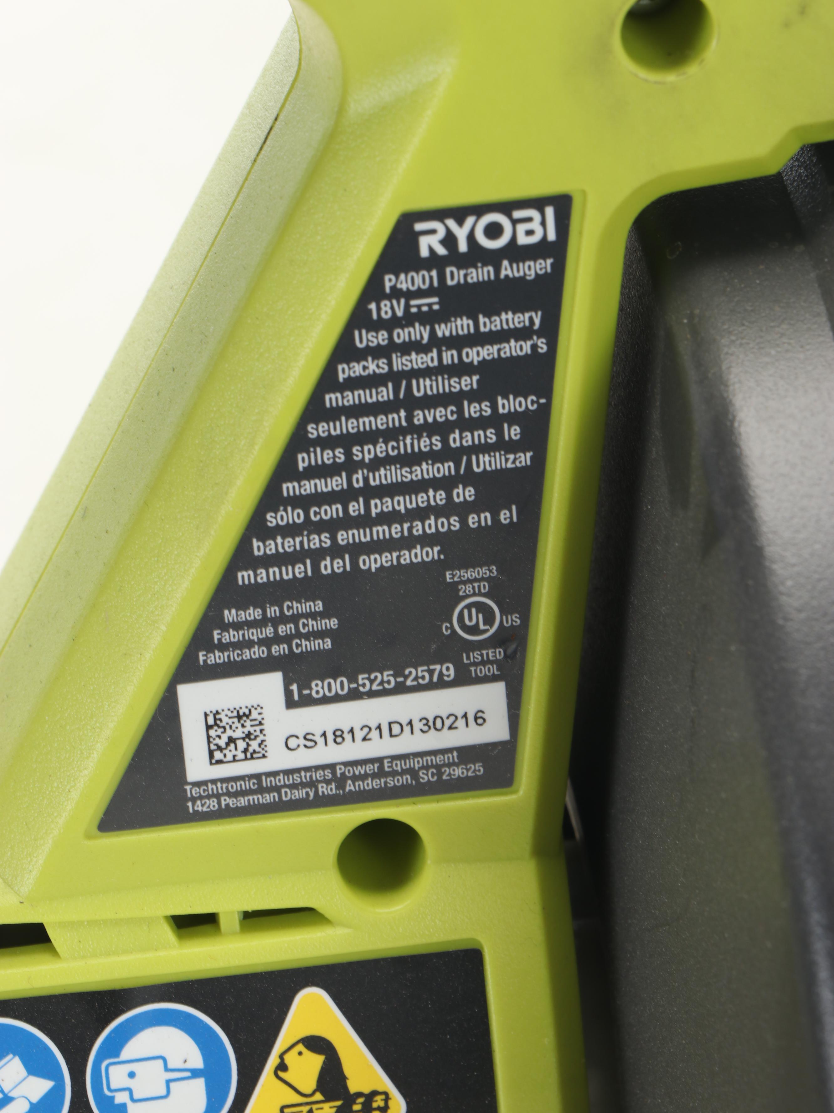 Toro Leaf Blower, Ryobi Drain Auger, and More Power Tools