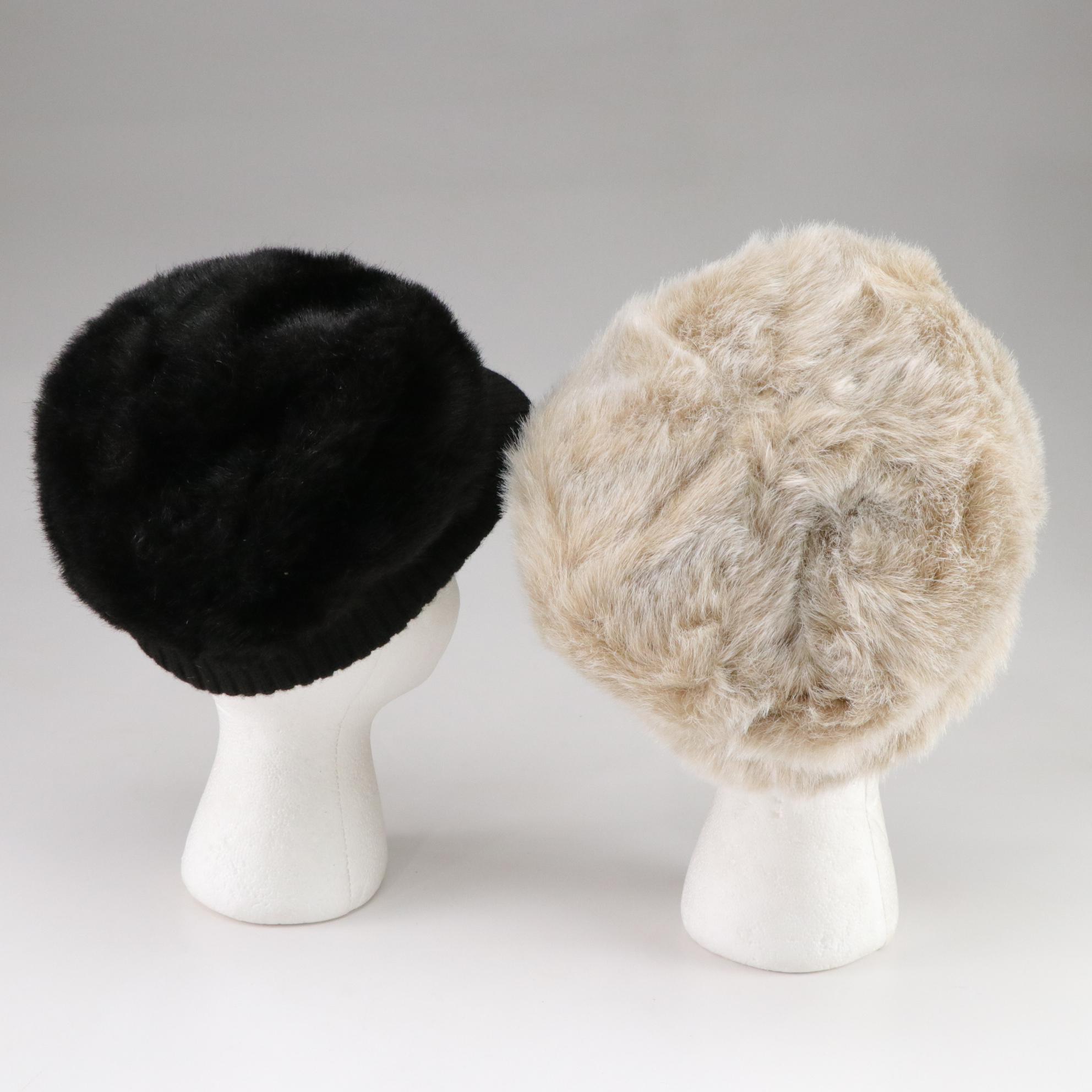 Etienne Aigner White Faith Loafers, Faux Fur Hats & Set of Evening Bags