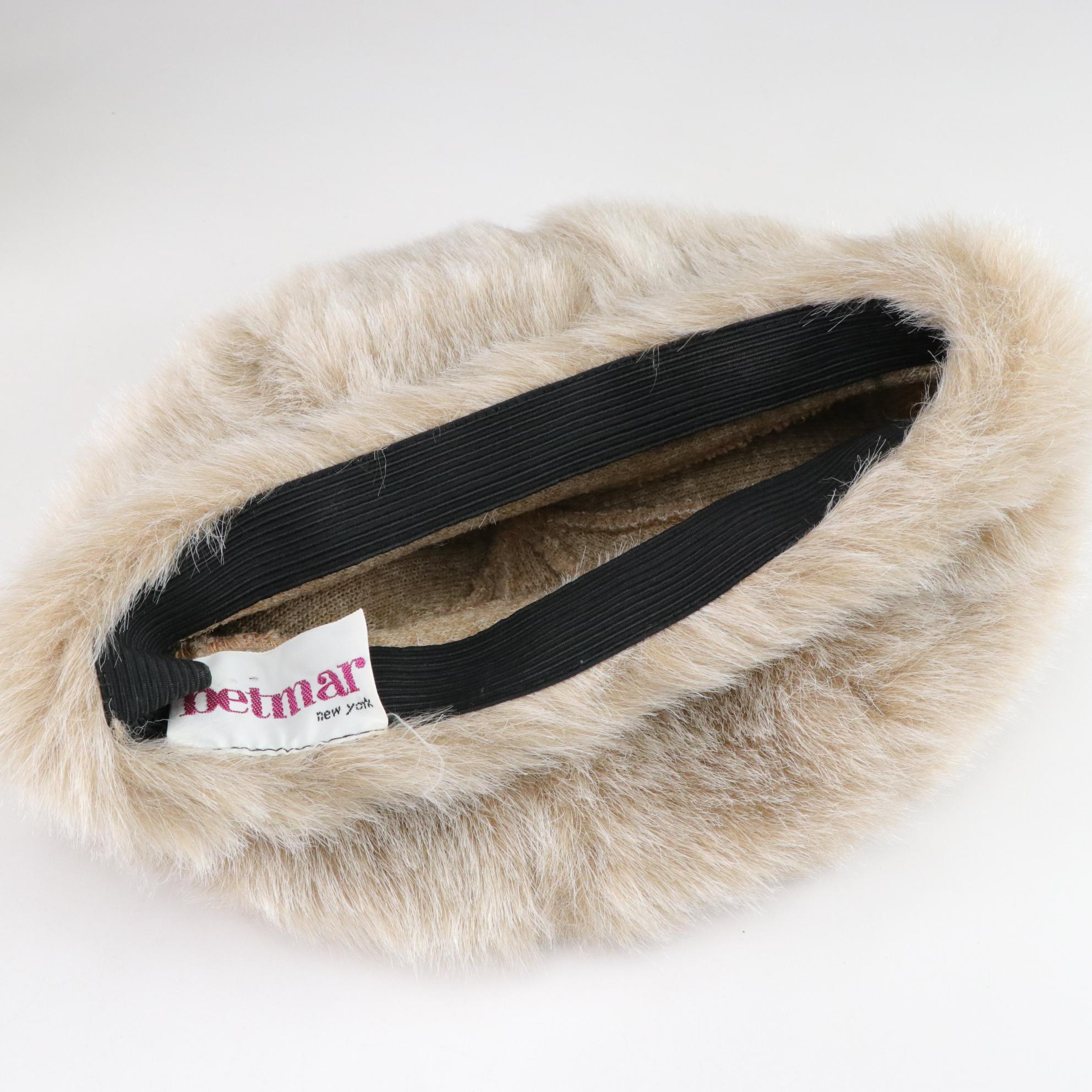 Etienne Aigner White Faith Loafers, Faux Fur Hats & Set of Evening Bags