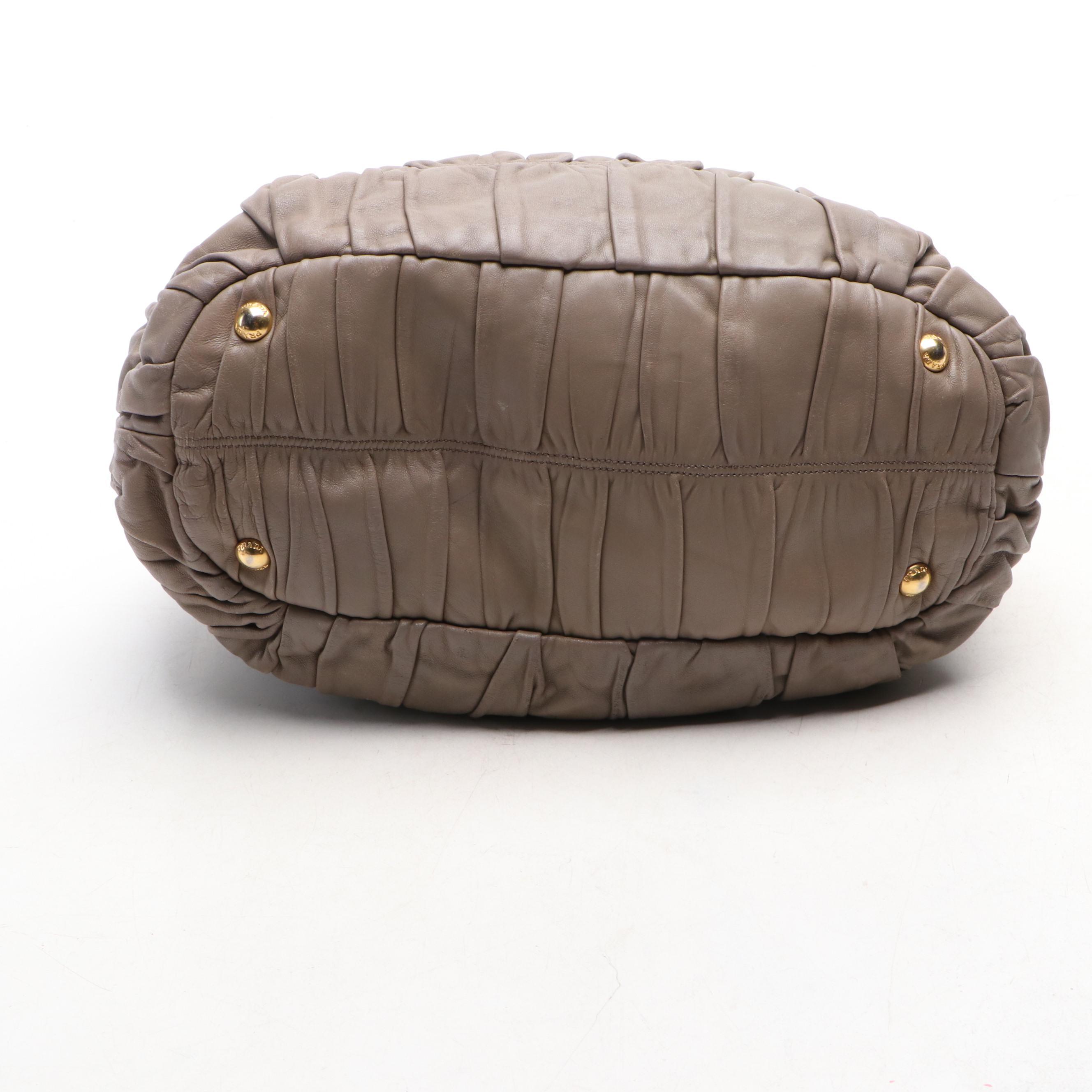 Prada Tesuto Handle Bag in Nappa Gaufre Leather