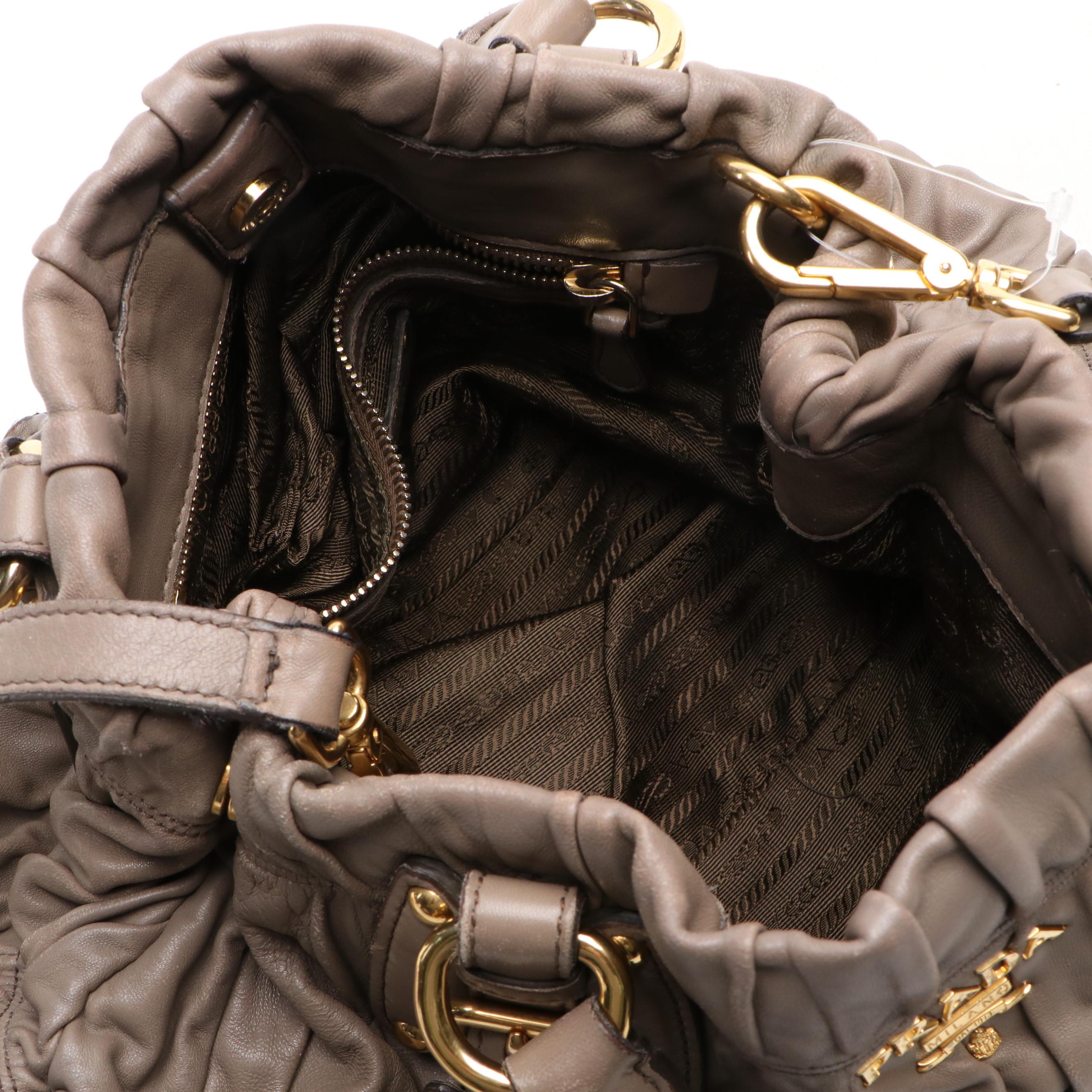 Prada Tesuto Handle Bag in Nappa Gaufre Leather