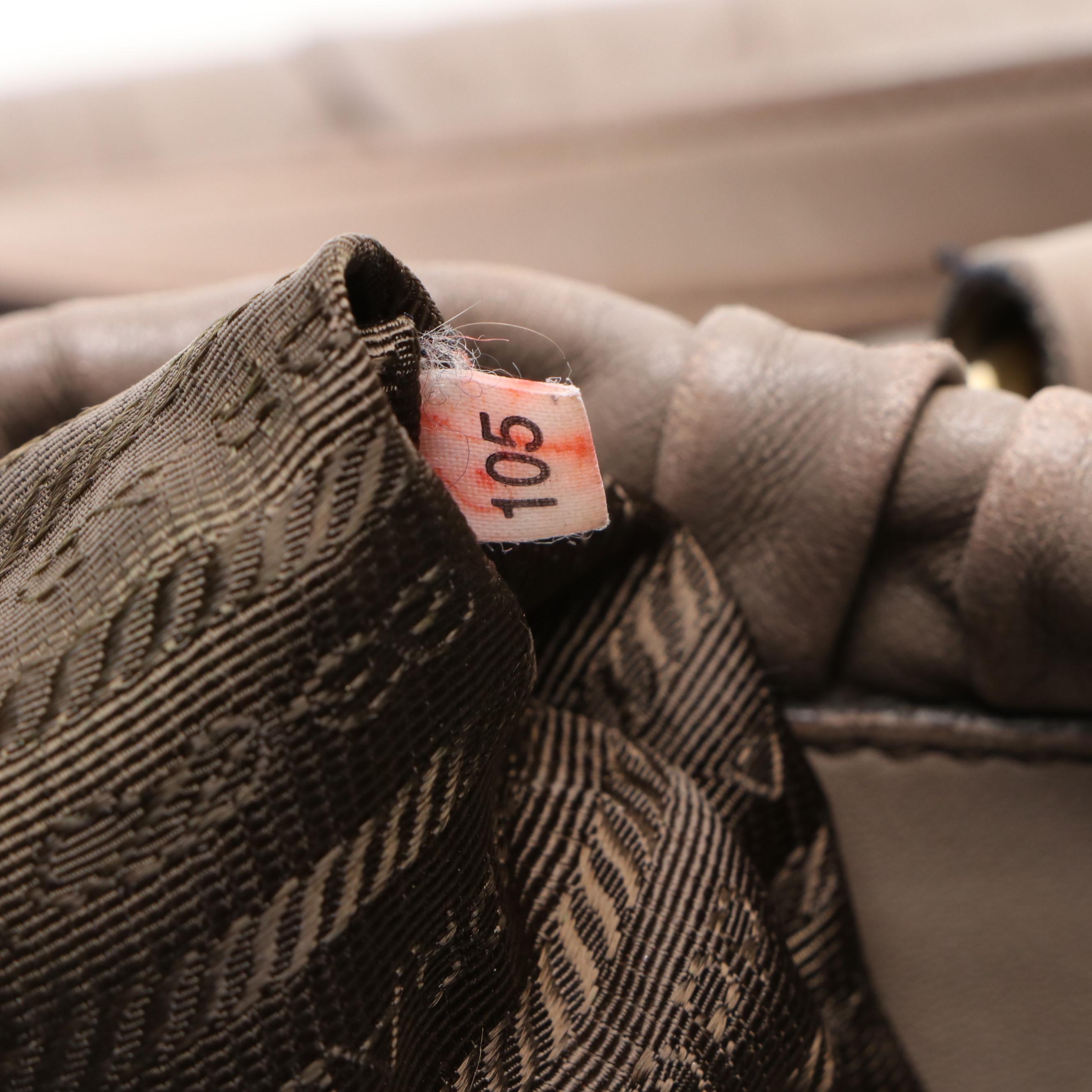 Prada Tesuto Handle Bag in Nappa Gaufre Leather