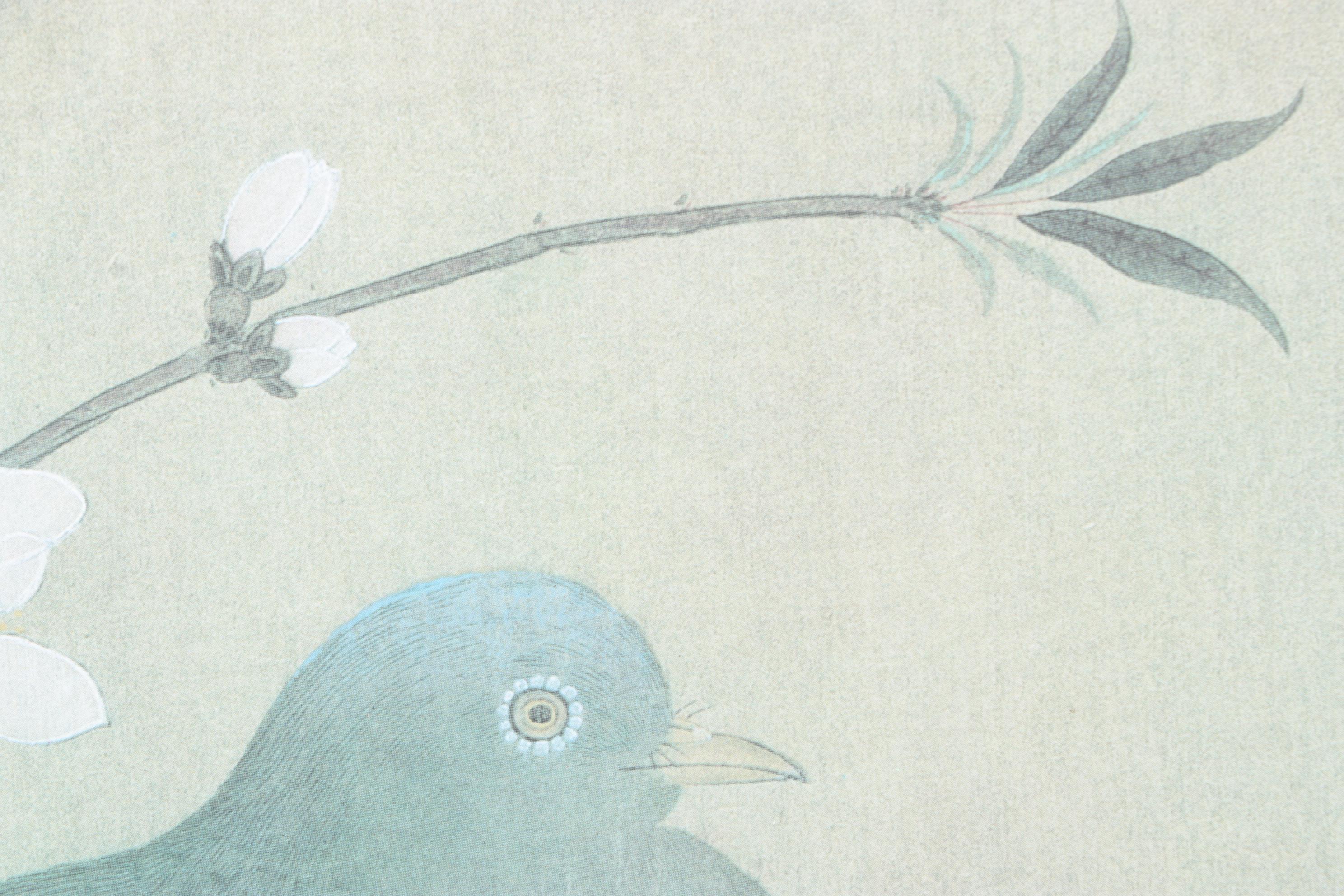 Offset Lithograph after Emperor Huizong "Pigeon on a Peach Branch"