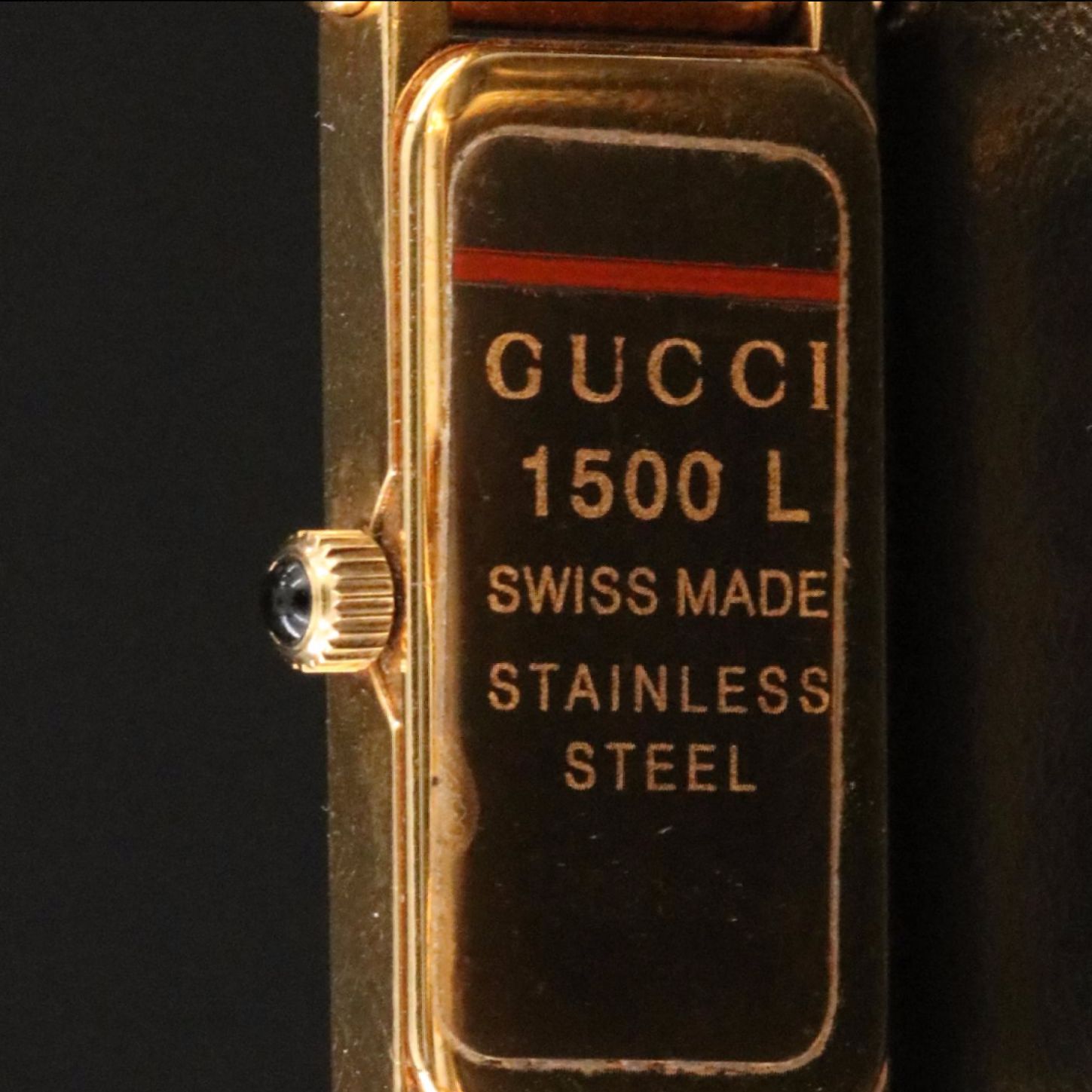 Gucci Yellow Tone Bangle and Stirrup Watch