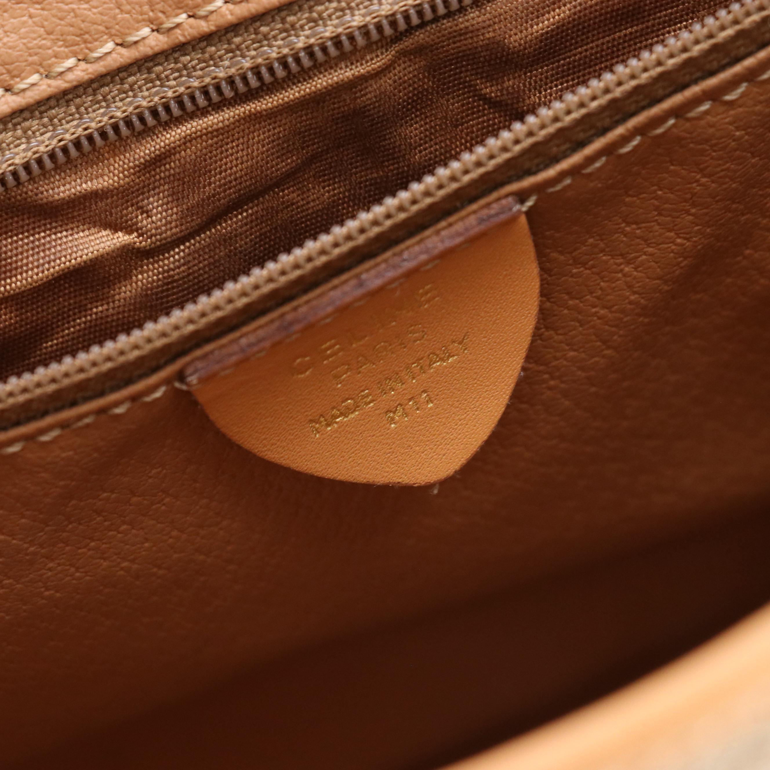 Celine Front-Flap Messenger Bag in Triomphe Macadam Coated Canvas