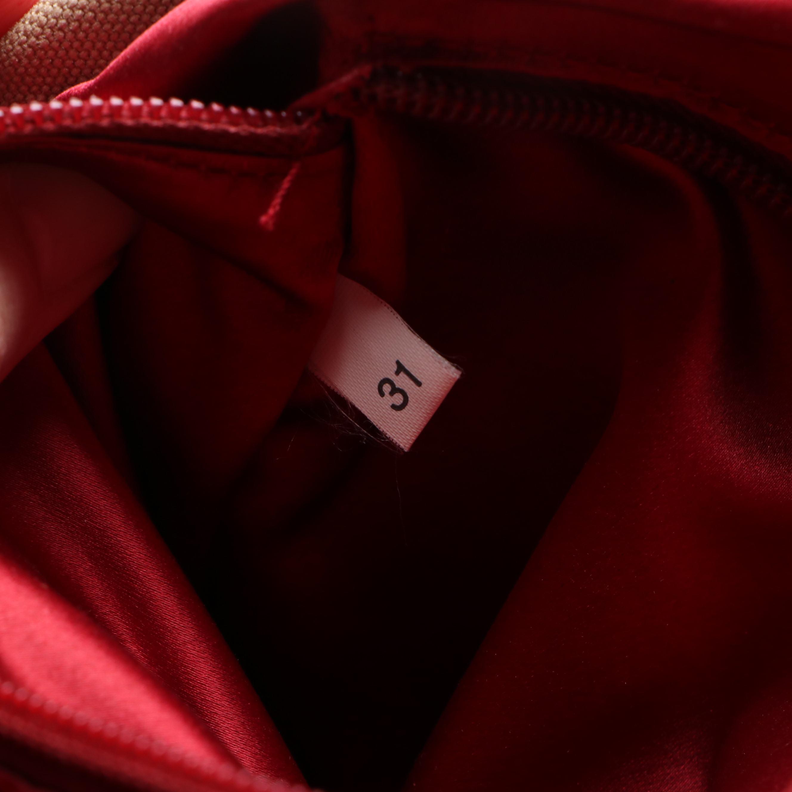 Prada Bowler Bag in Red Cinghiale-Trimmed Canapa