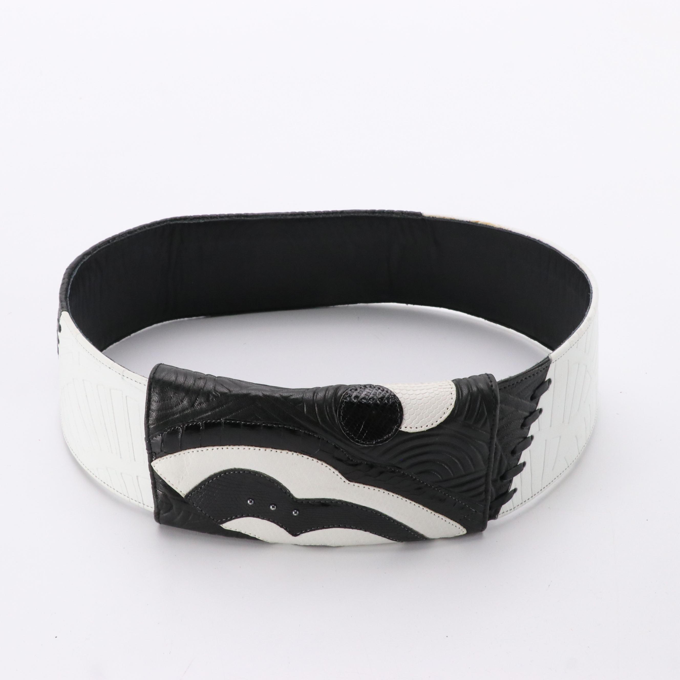 Carlo Fiori Square Quilted Front Flap Shoulder Bag, Pumps & Wide Belt in Leather