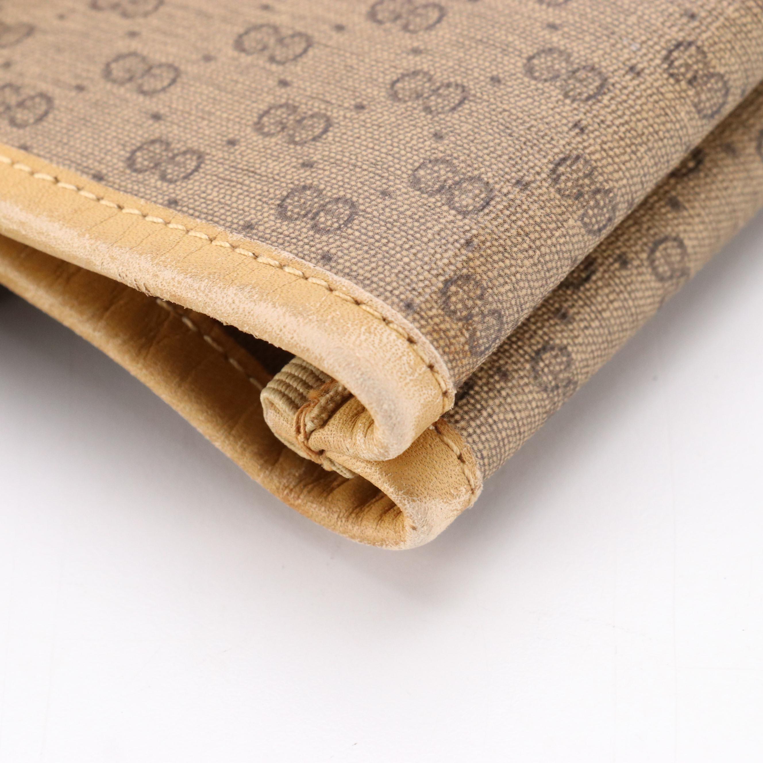 Gucci Front-Pocket Tote in Micro GG Canvas and Leather with Web Strap