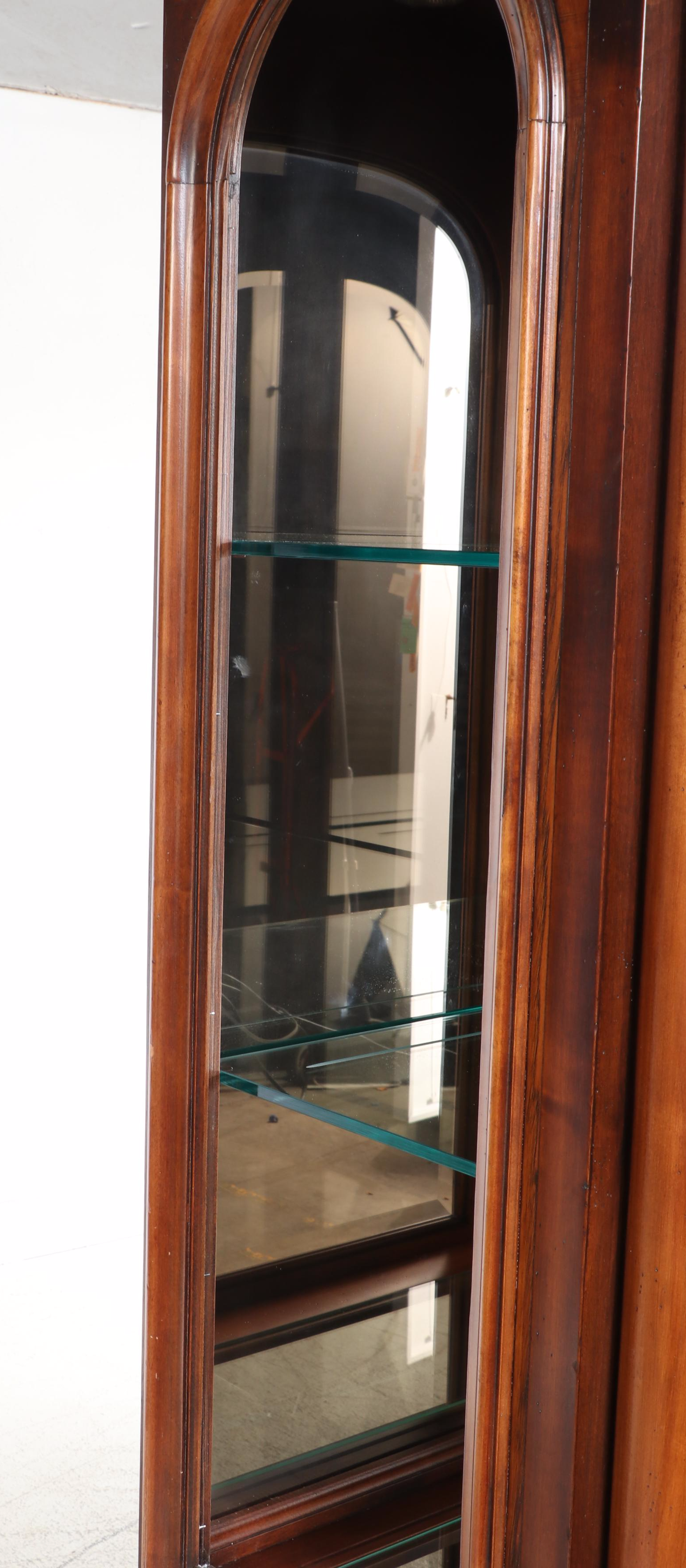 Henredon Renaissance Revival Style Cherrywood-Stained Display Cabinet