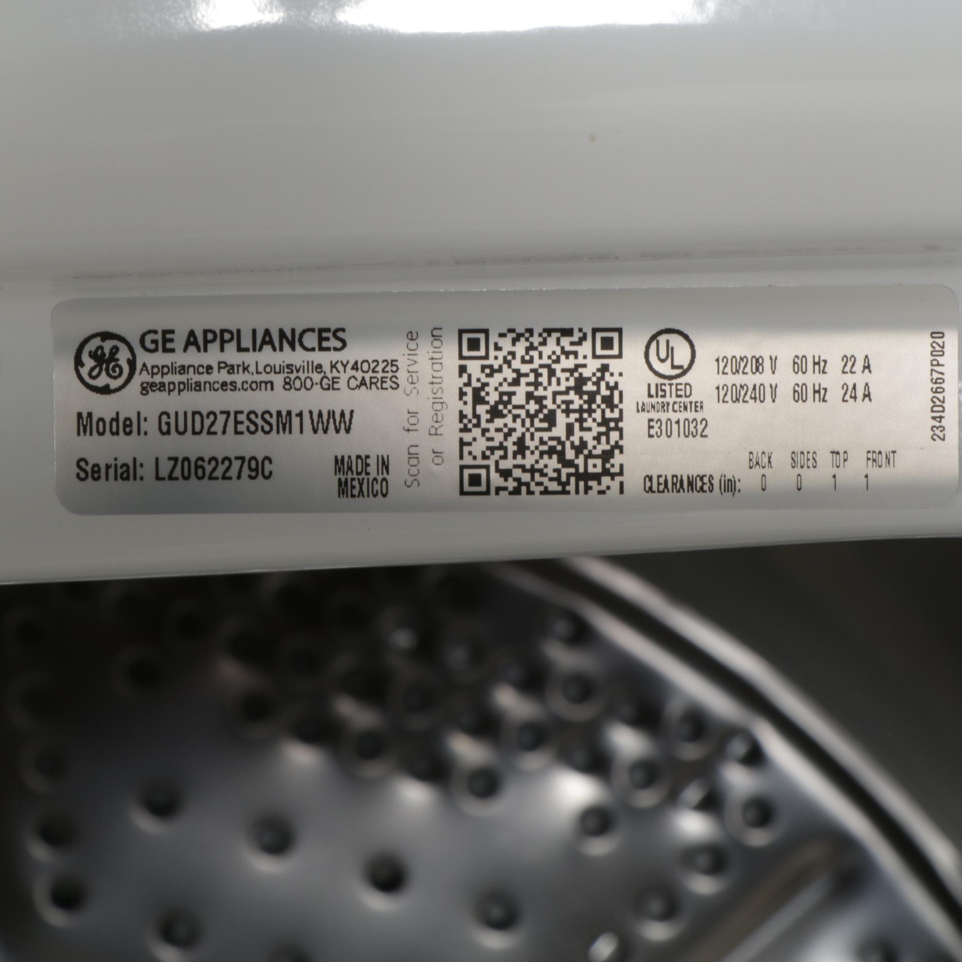 GE Over-Under Washer Dryer Combination