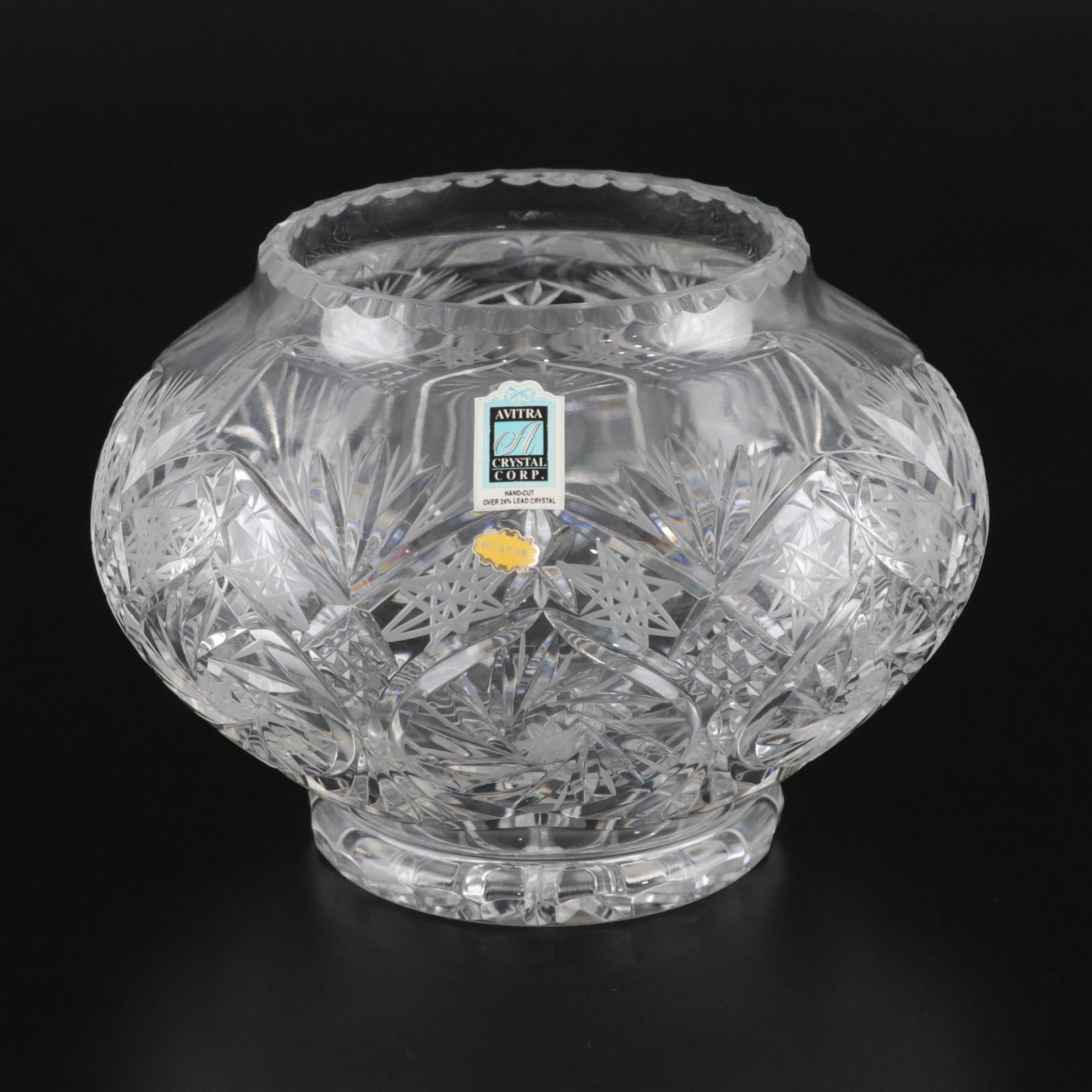 Avitra "Williamsburg" Crystal Rose Bowl