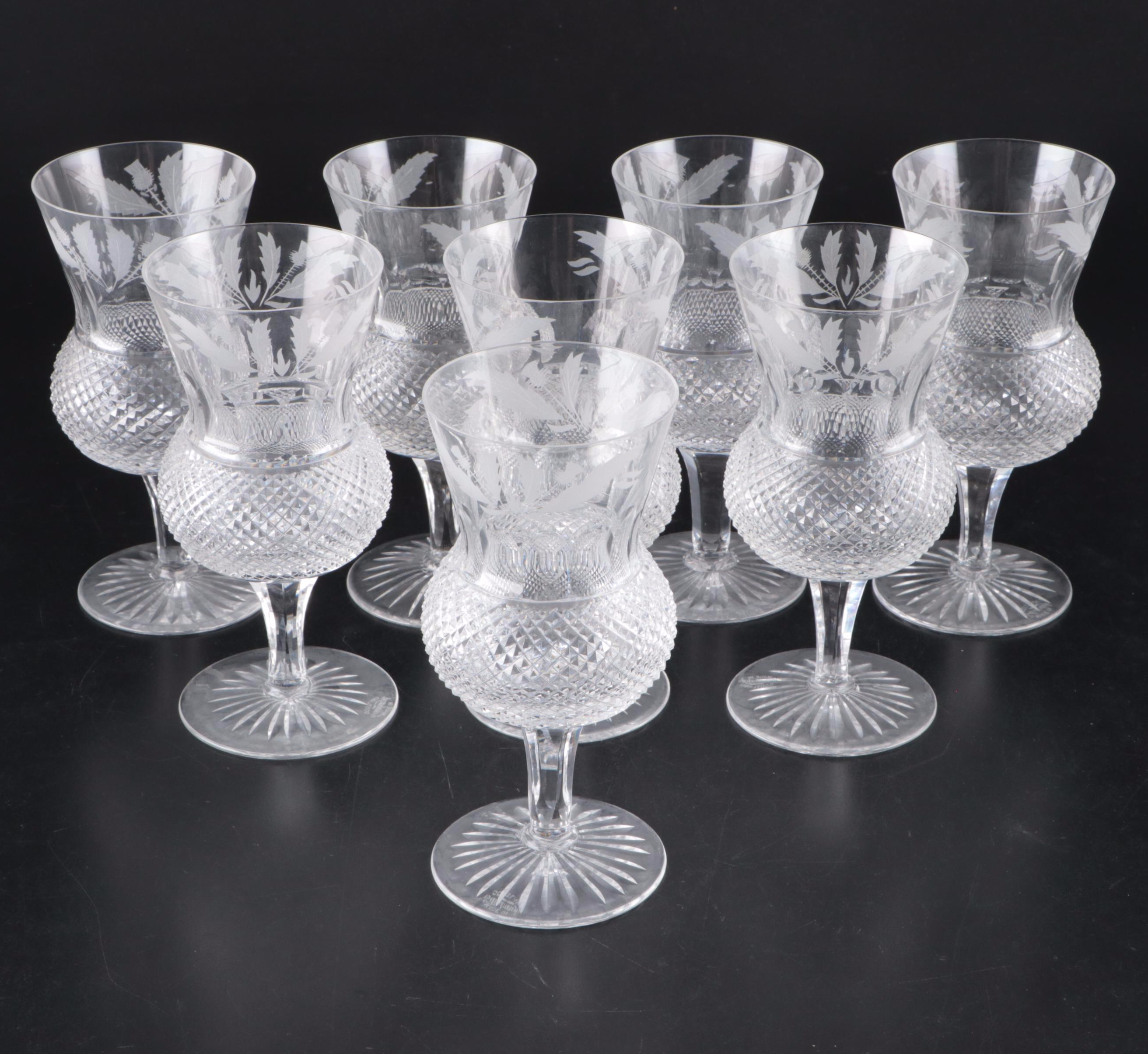 Edinburgh "Thistle" Crystal Stemware and Pitcher, 1896–2006