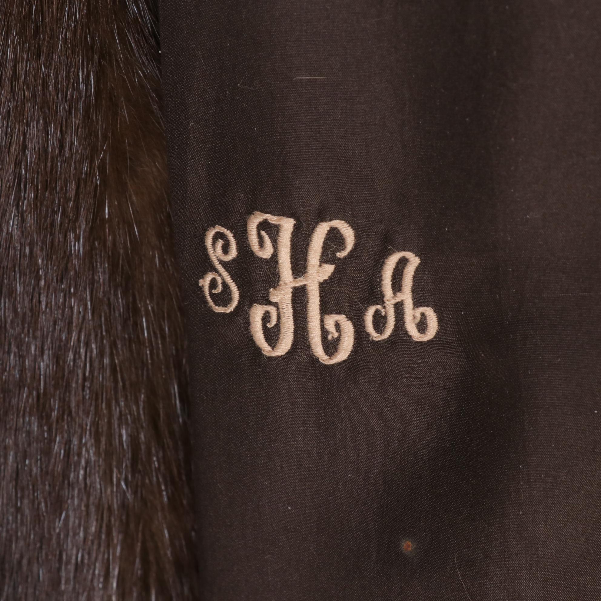 Sable Fur Long Coat with Collar