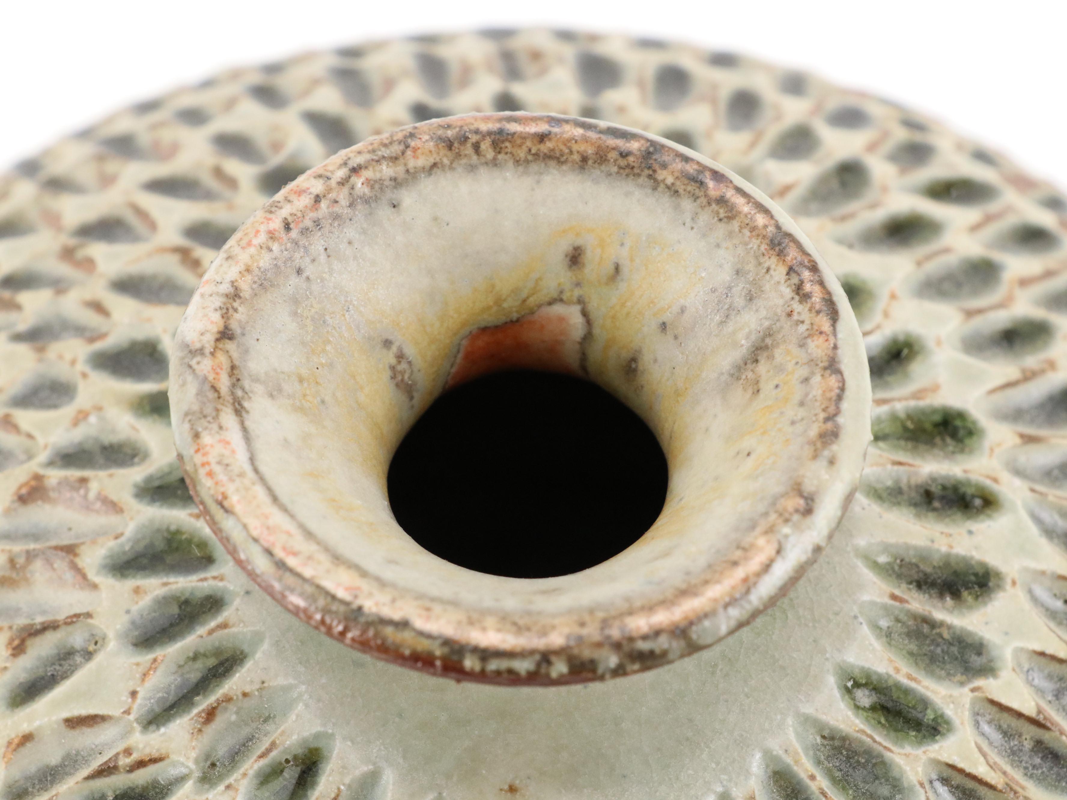 Ceramiche Virginia Terracotta Jug with Sheldon Carey Style Ceramic Vase