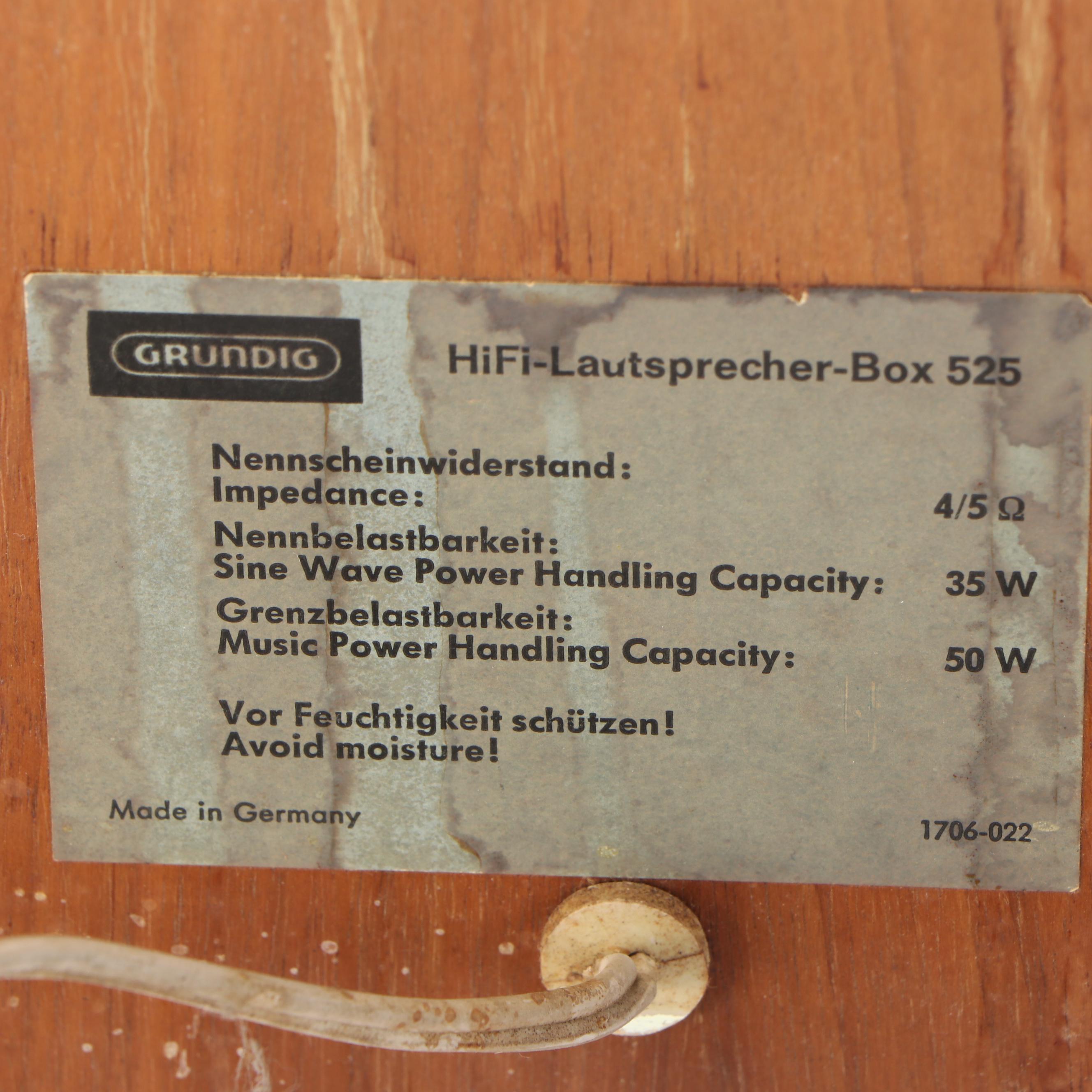 Grundig RTV 320U Solid State Receiver, CN 222 Stereo and Box 525 Speakers