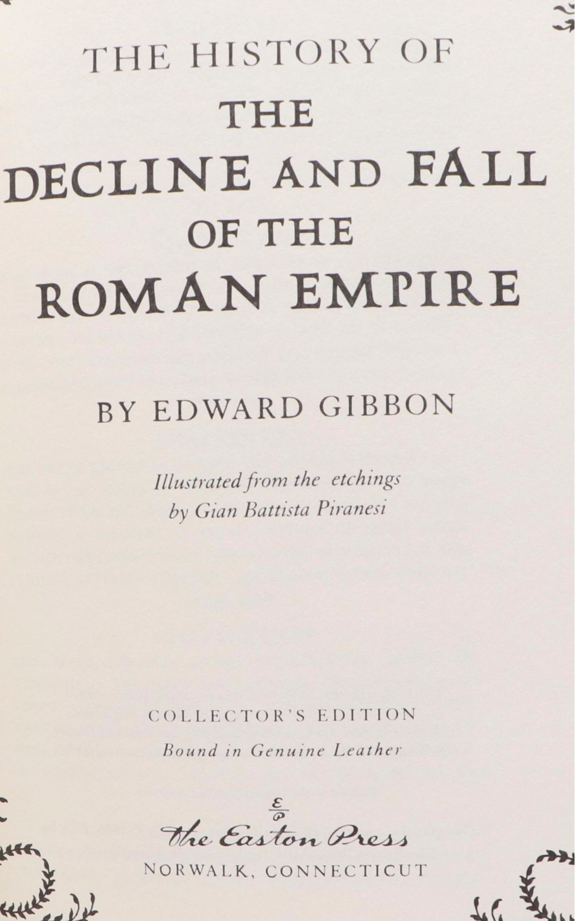 Easton Press "The Decline and Fall of the Roman Empire" Complete Set by Gibbon