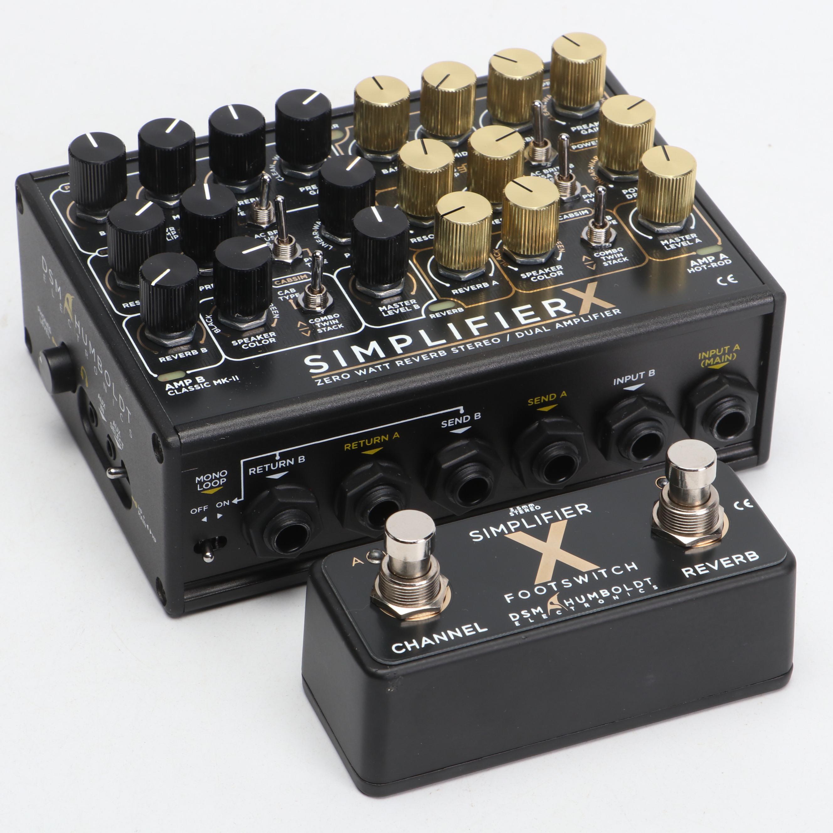 DSM & Humboldt Simplifier X Zero Watt Stereo Dual Amplifier with Footswitch
