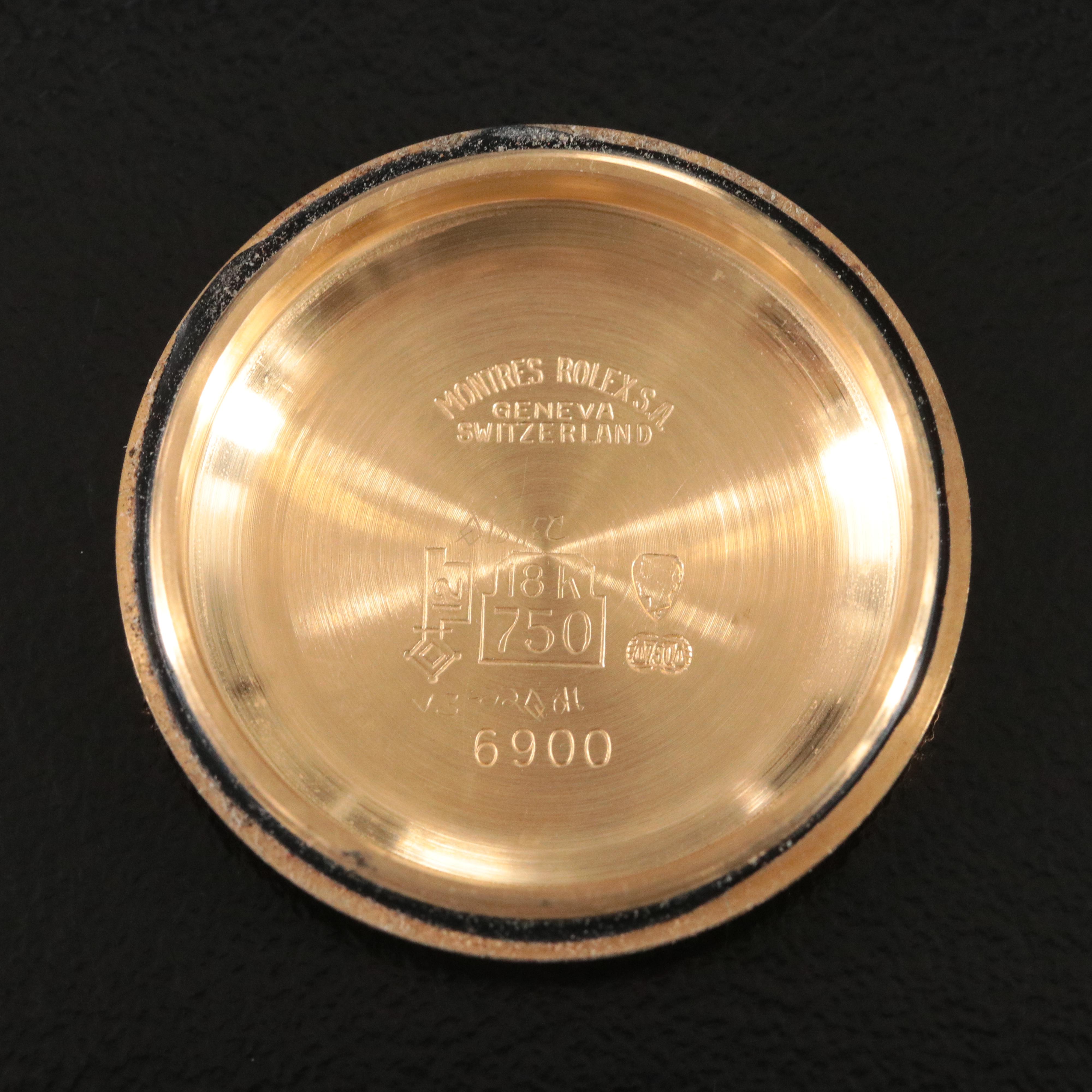 Rolex Lady-Datejust 6927 Custom Diamond Set 18K Gold Automatic Watch